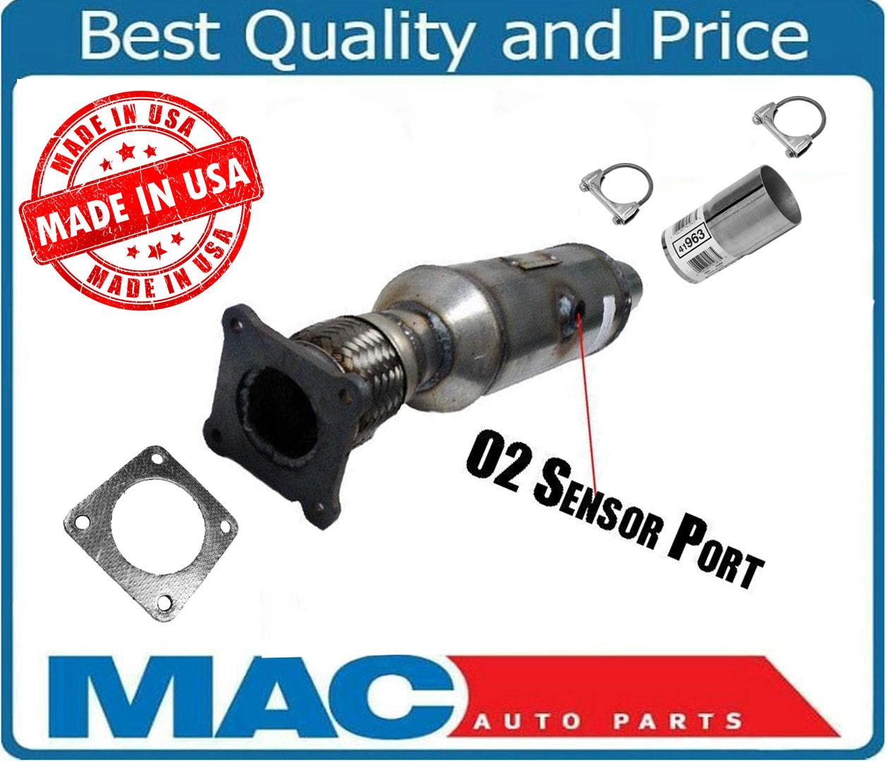 EPA Compliant 2.5 Inlet//Outlet Catalytic Converters w//O2 Nut Universal Fit Stainless Steel High Flow CAT