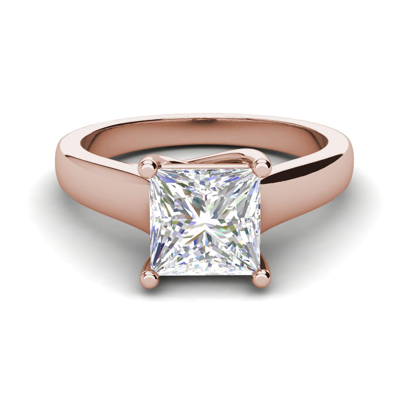 Solitaire 2 Carat VS1/H Princess Cut Diamond Engagement ...