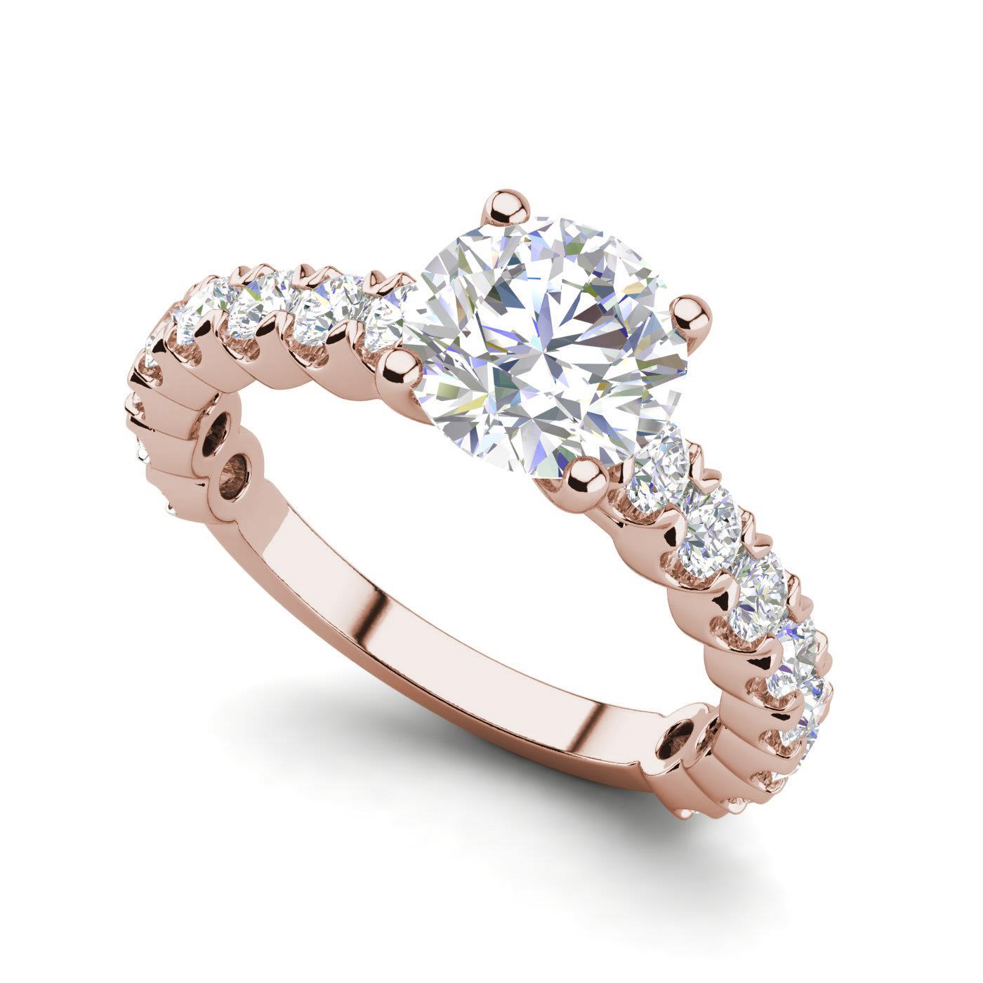 Solitaire 1.7 Carat VS2/F Round Cut Diamond Engagement Ring Rose Gold eBay