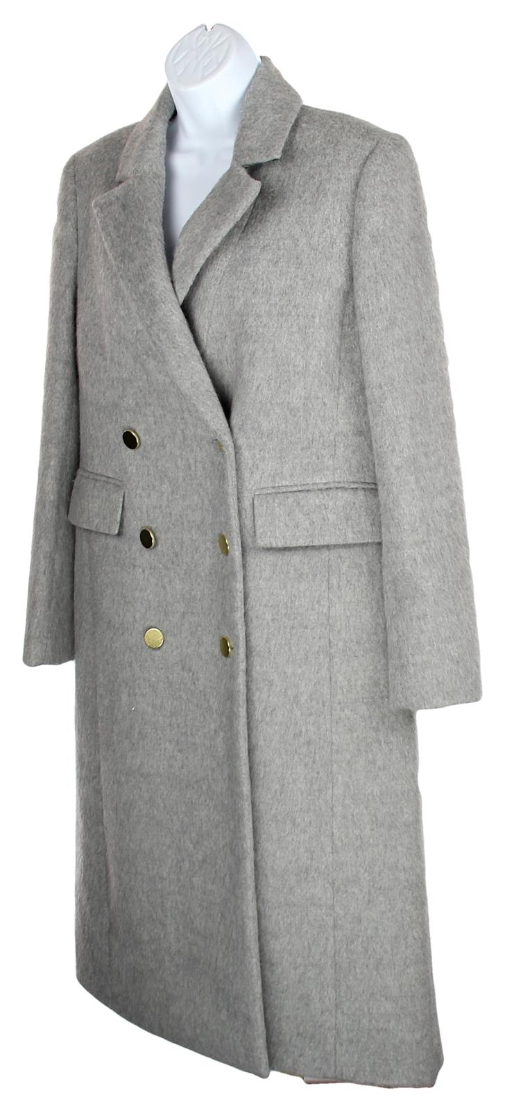 J Crew Womens Collection Long Brushed Wool Topcoat Coat Jacket Grey 4 ...
