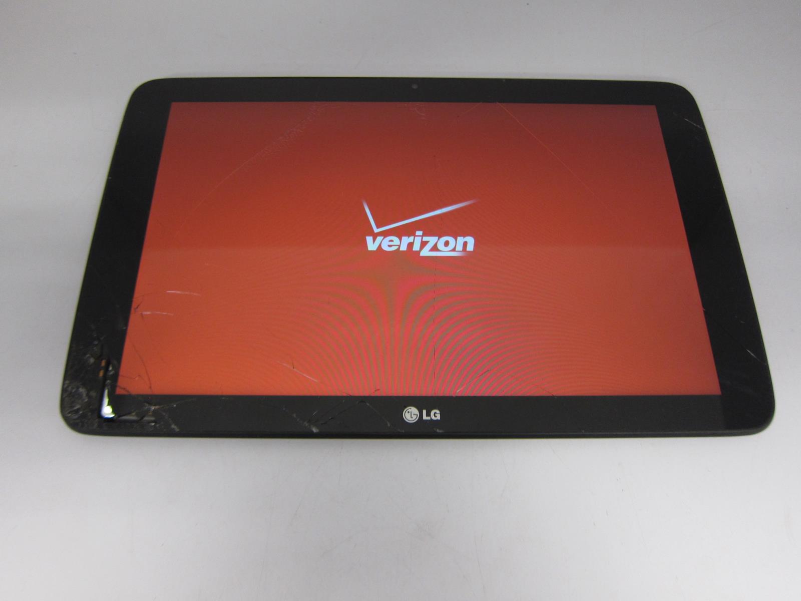 LG G Pad Tablet Verizon 16GB 10.1" LGVK700 4G LTE CRACKED SCREEN A