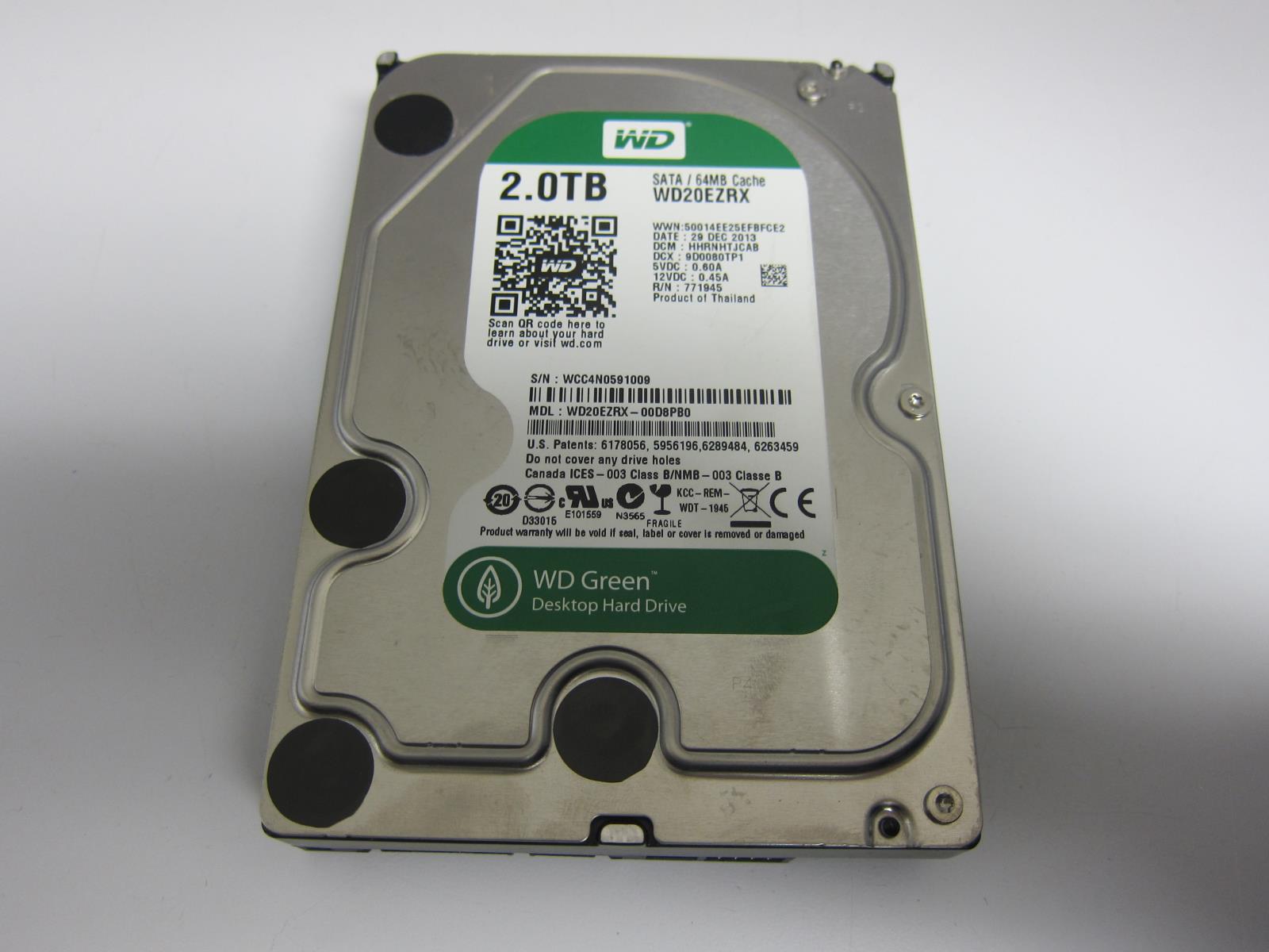 WD Green Desktop 2TB SATA II 3.5/" HDD Drive 5400RPM 64MB Cache WD20EZRX