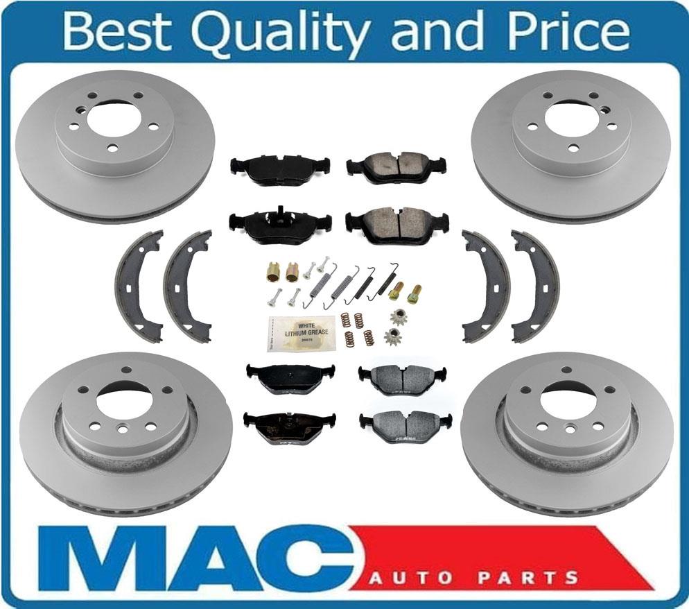For BMW 01-05 325i Rear Wheel Drive Front /& Rear Brake Rotors Metallic Pads 6pc