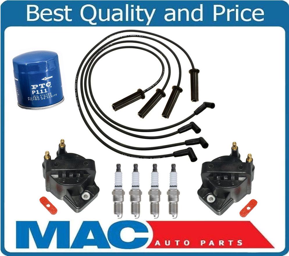 100 New Spark Plugs Wires Coils Oil Filter for Chevrolet S10 Pick Up 2