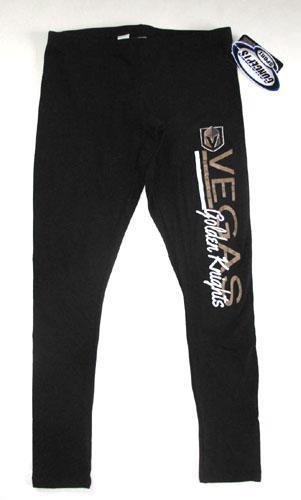 Concepts Sport Las Vegas Golden Knights Women S Black Cropped Leggings Large Ebay