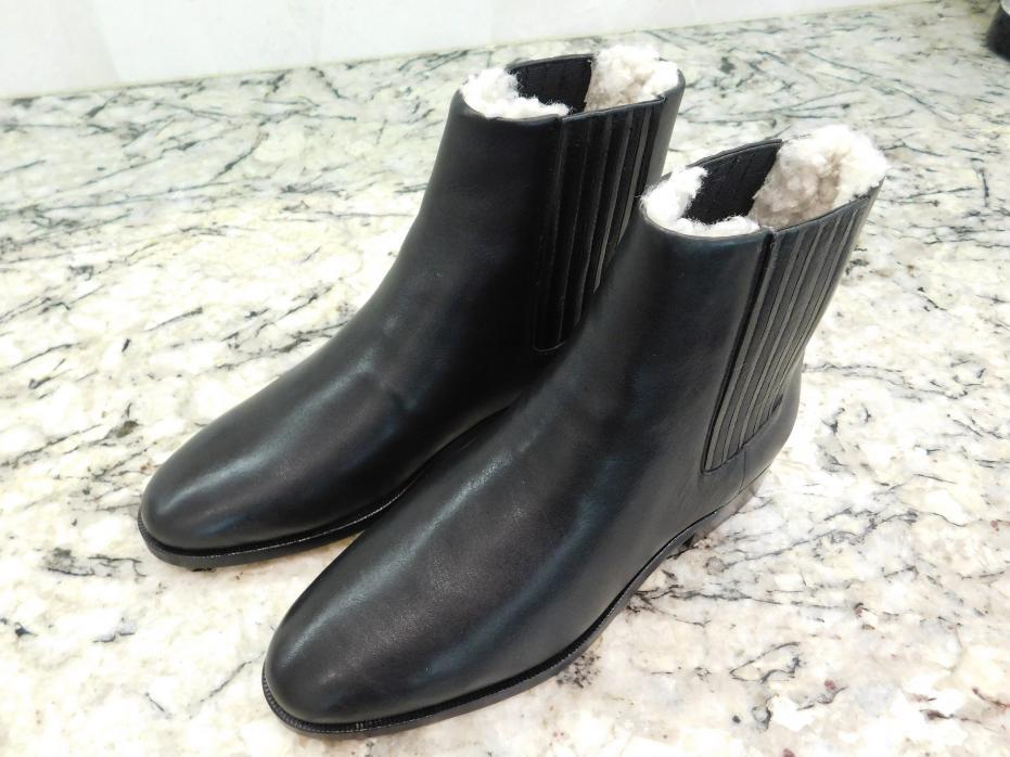 sherpa lined chelsea boots