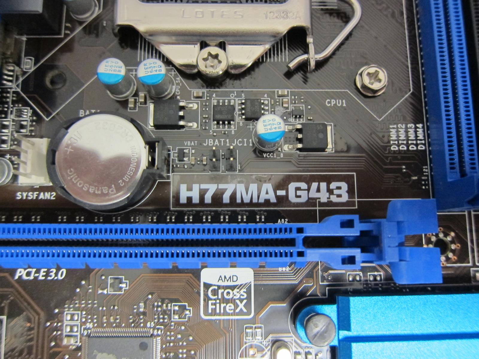 Msi h77ma g43 не стартует