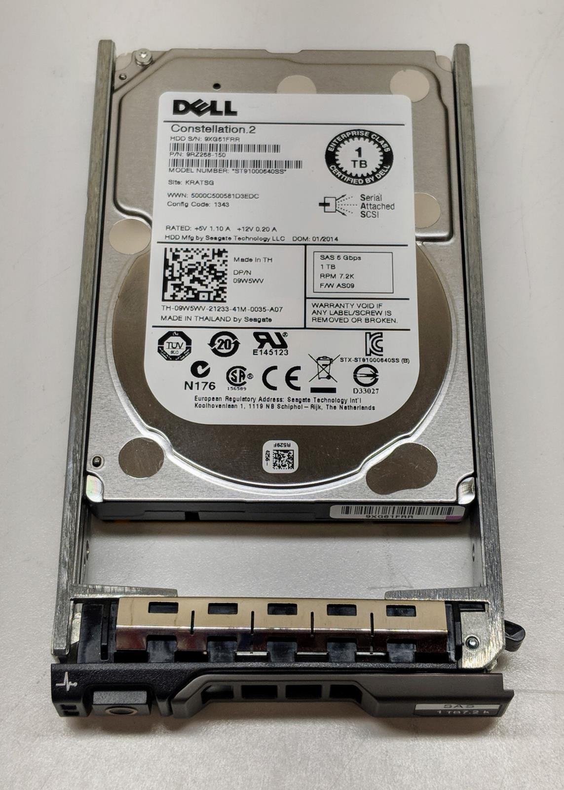 Seagate Constellation.2 1TB ST91000640SS 6G SAS 7.2K 2.5/" Dell PowerEdge Server