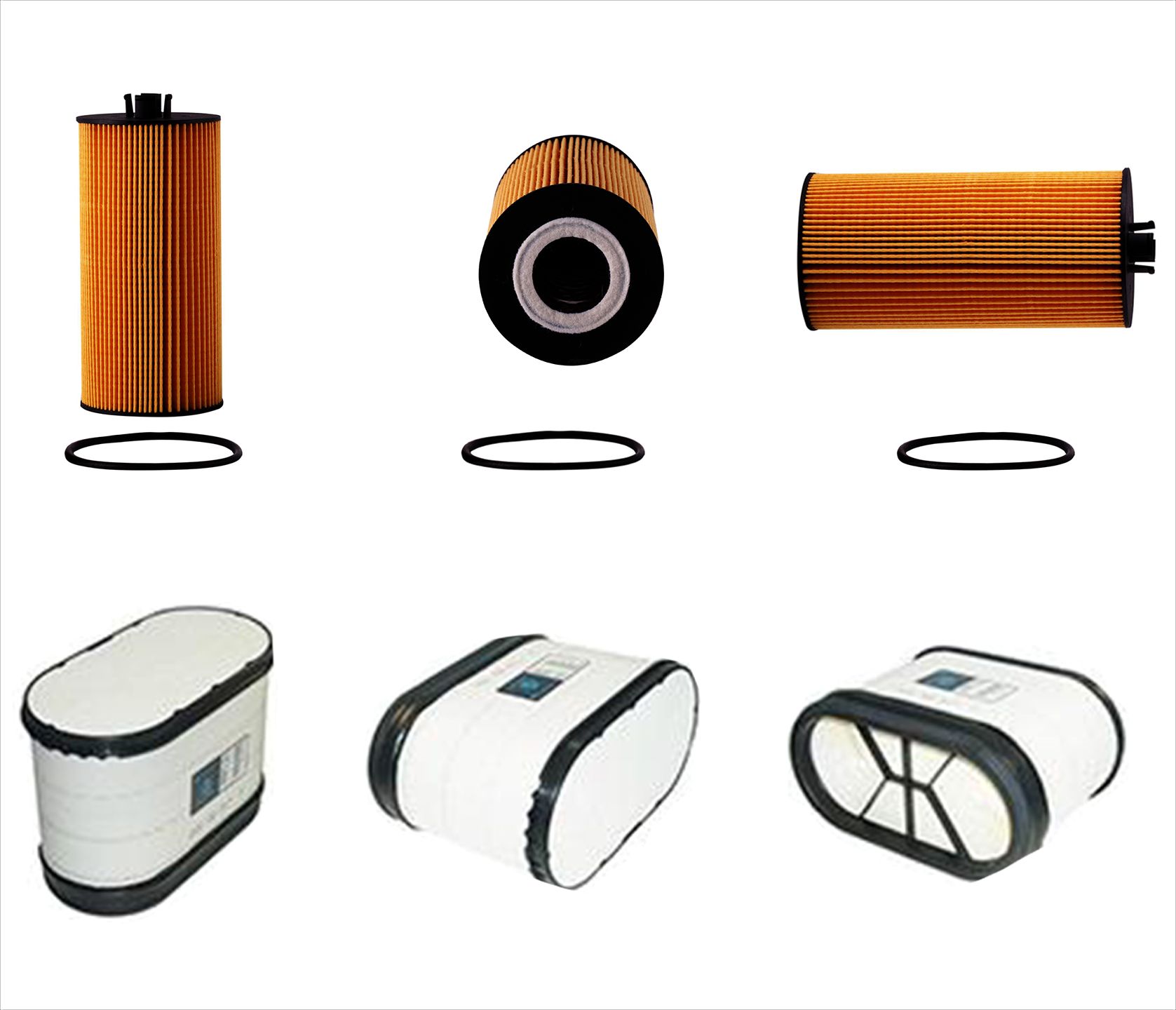 Engine Oil & Air Filters 6pc Kt Fits For Ford F250 Super Duty 6.4L