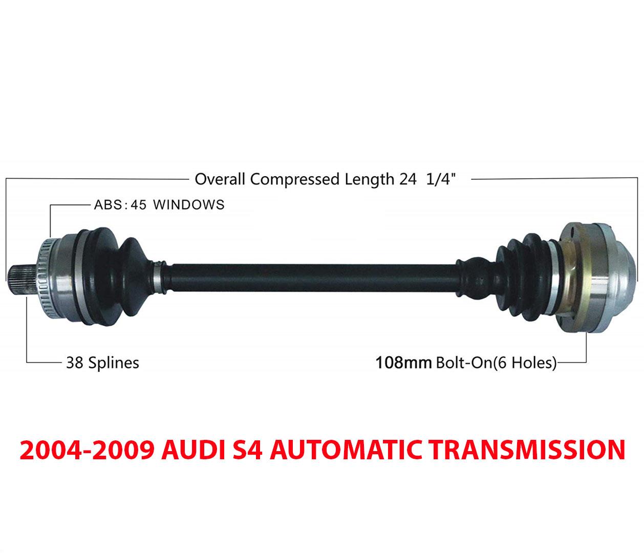 One Complete Rear CV Axle Fits for Audi A4 Quattro 0305 REAR of CAR eBay