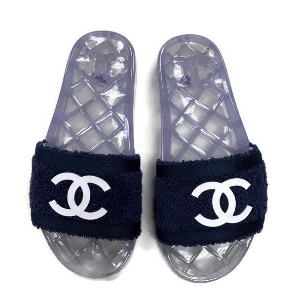 chanel pool slides 2019 clear