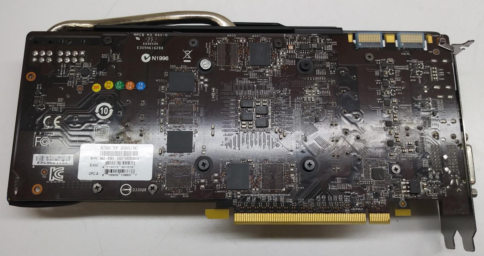 Видеокарта n760 tf 2gd5 oc подключение