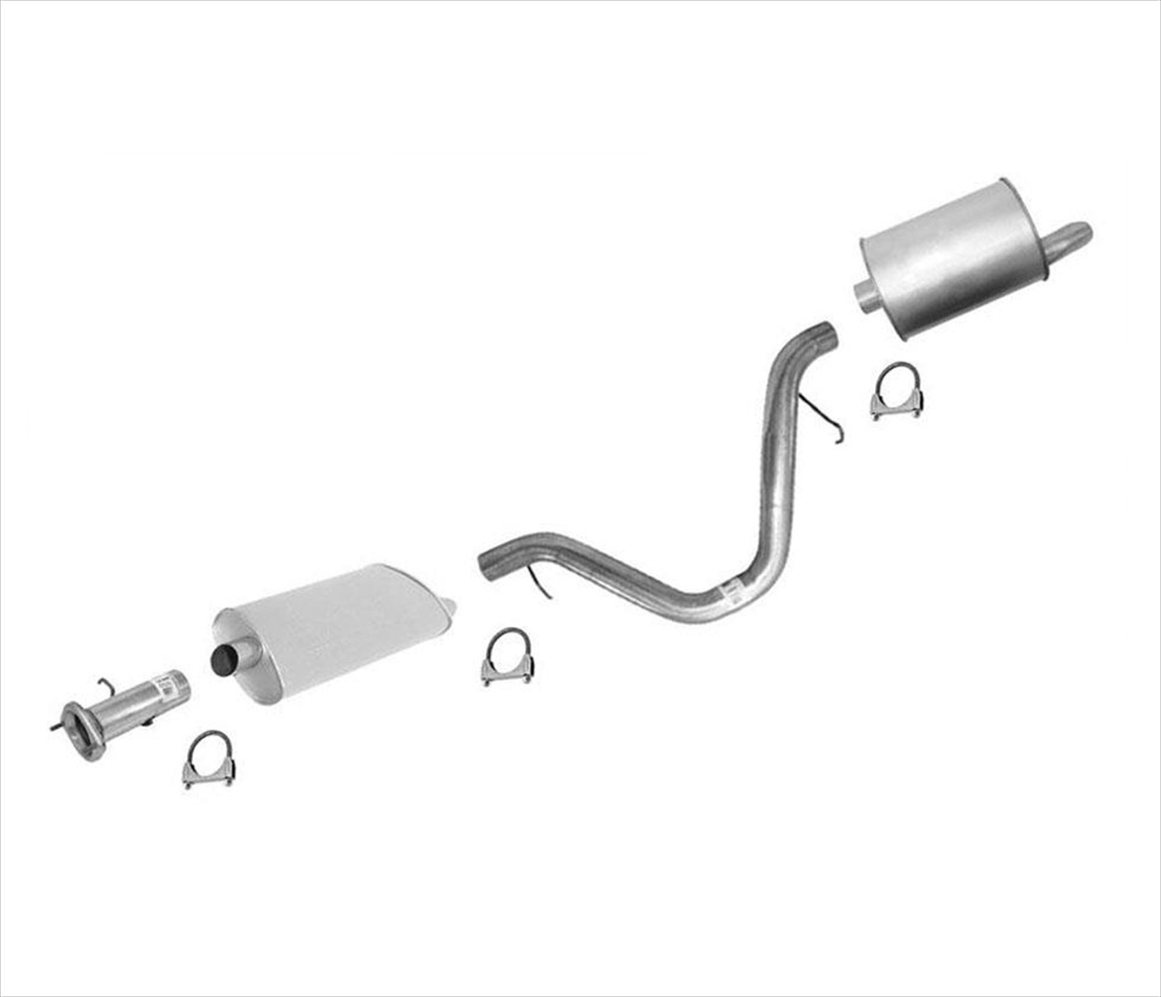 Muffler Exhaust System for 02-05 GM Trailblazer 4.2 w 113 Inch Wheel