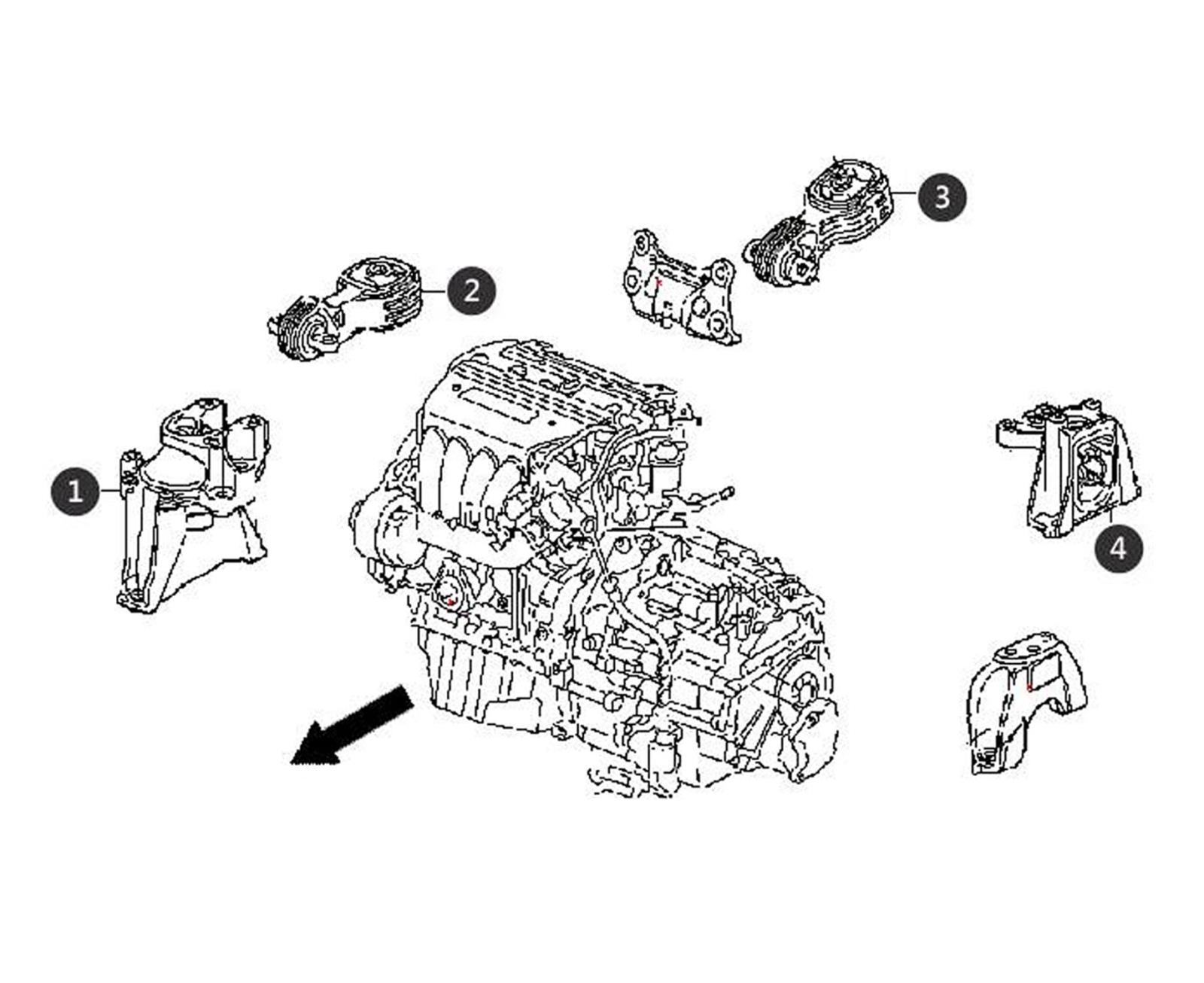 Engine & Transmission Mounts For Honda CR-V 2007 08 2011 BUILT IN