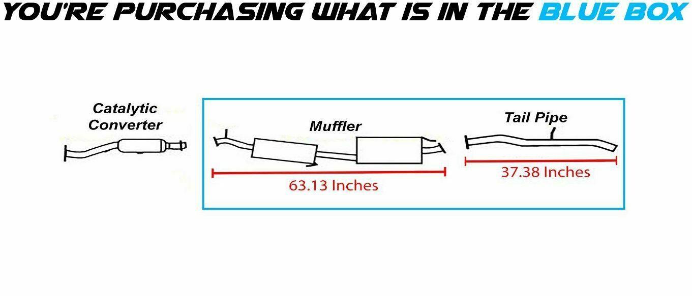 Resonator Pipe Muffler Exhaust System Kit Fits 20032011 Honda Element