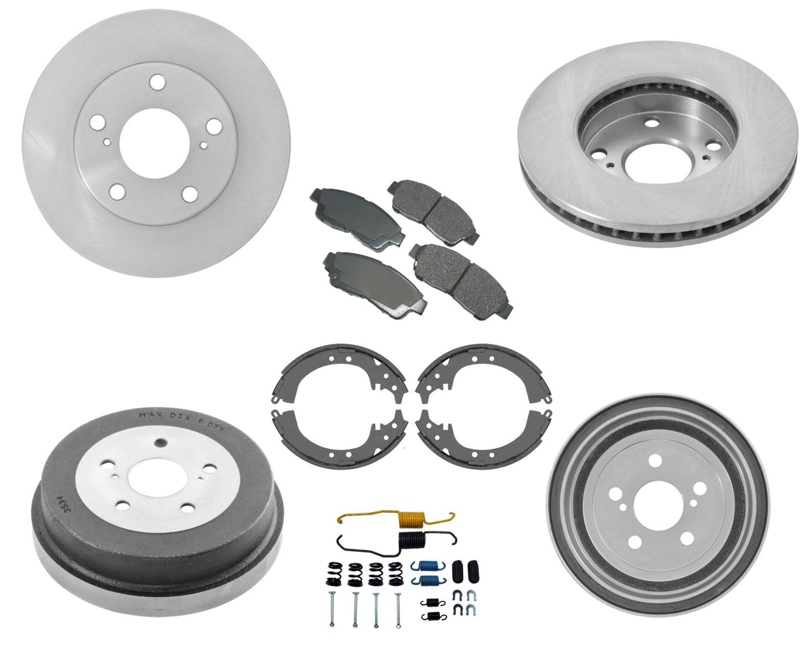 Fits 19921999 Toyota Camry 2.2L Brake Rotors Pads Rear Drums Shoes Spring kit eBay