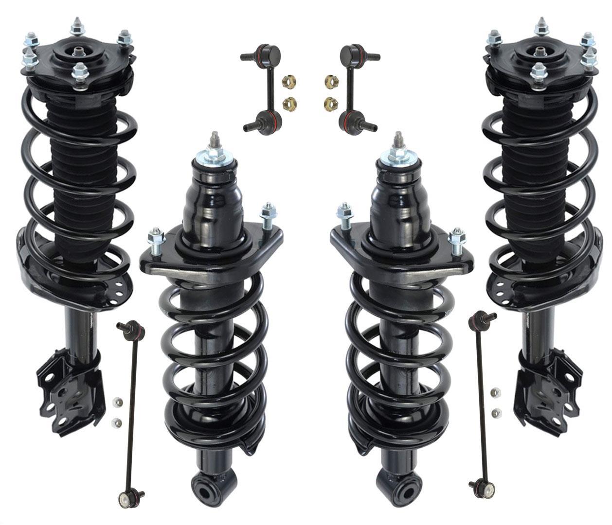 Front & Rear Complete Struts & Front and Rear Links Fits Honda CR-V ...