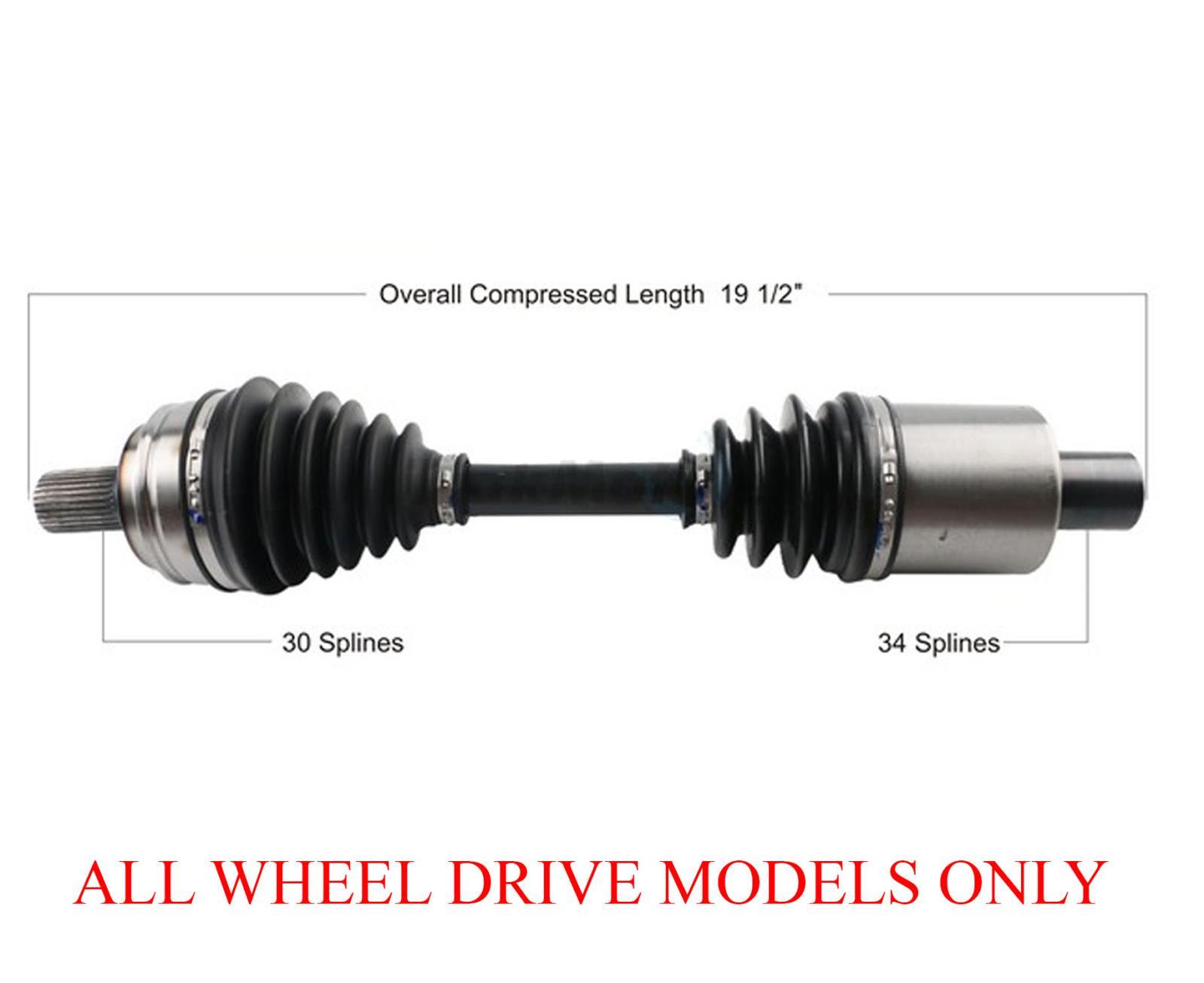 AP Front Left CV Axle Shaft fits 0814 Mercedes C300 All Wheel Drive