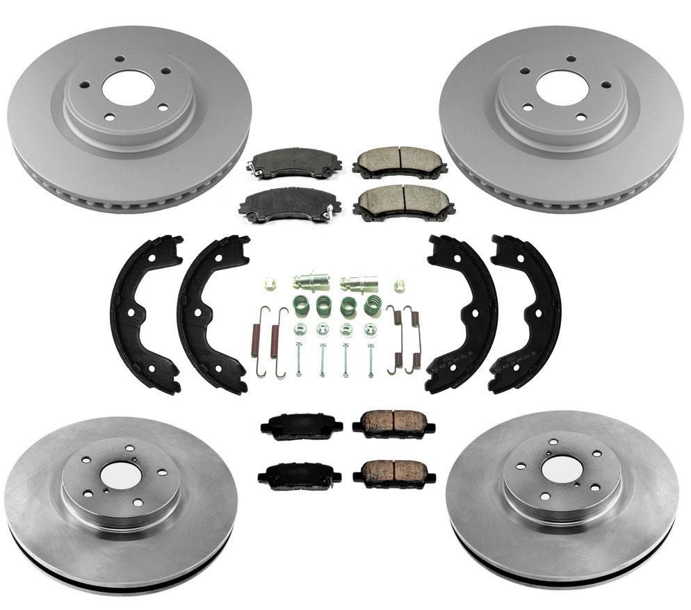 Max Brakes Premium OE Rotors with Carbon Ceramic Pads KT045341 Front