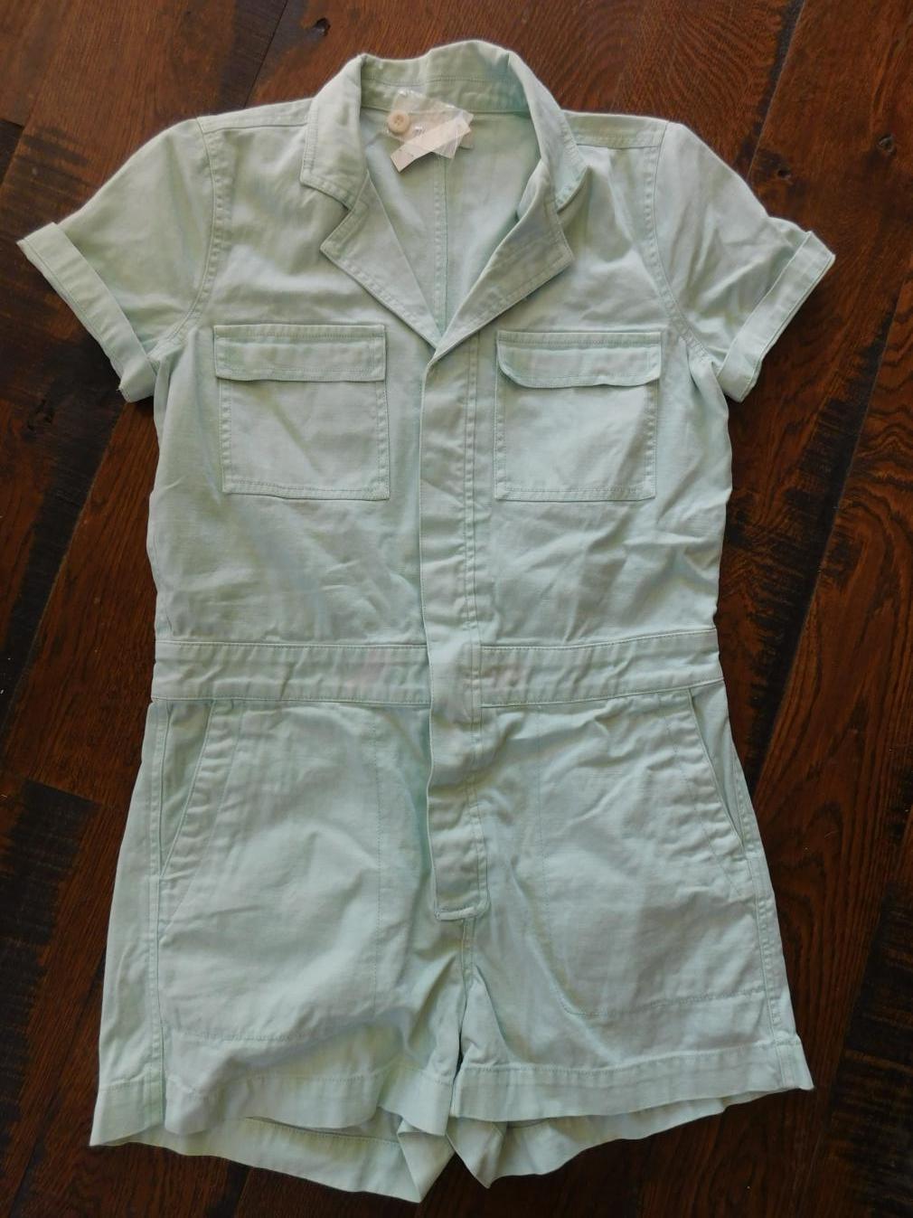 madewell denim coverall romper
