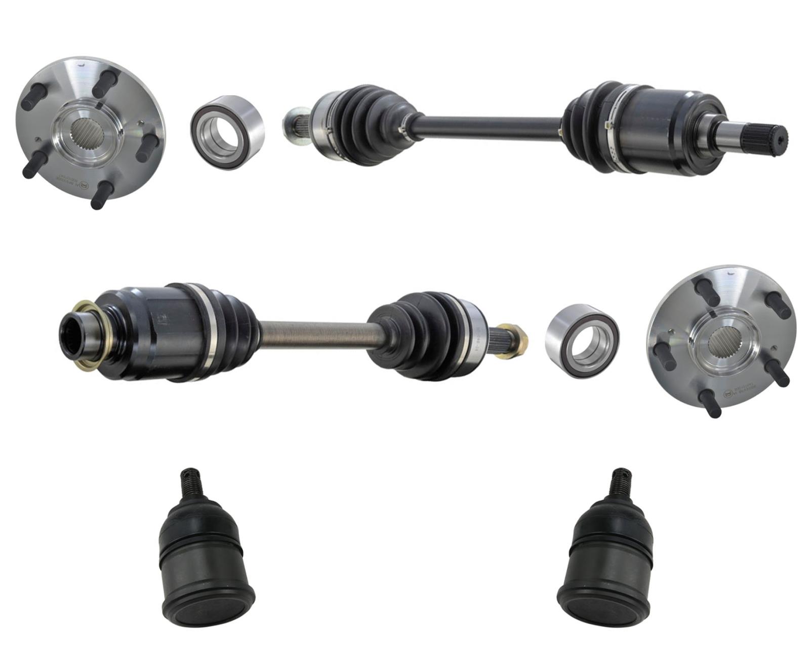Front Wheel Hub Bearing Kit CV Axles & Ball Joints Fits Honda Accord 2