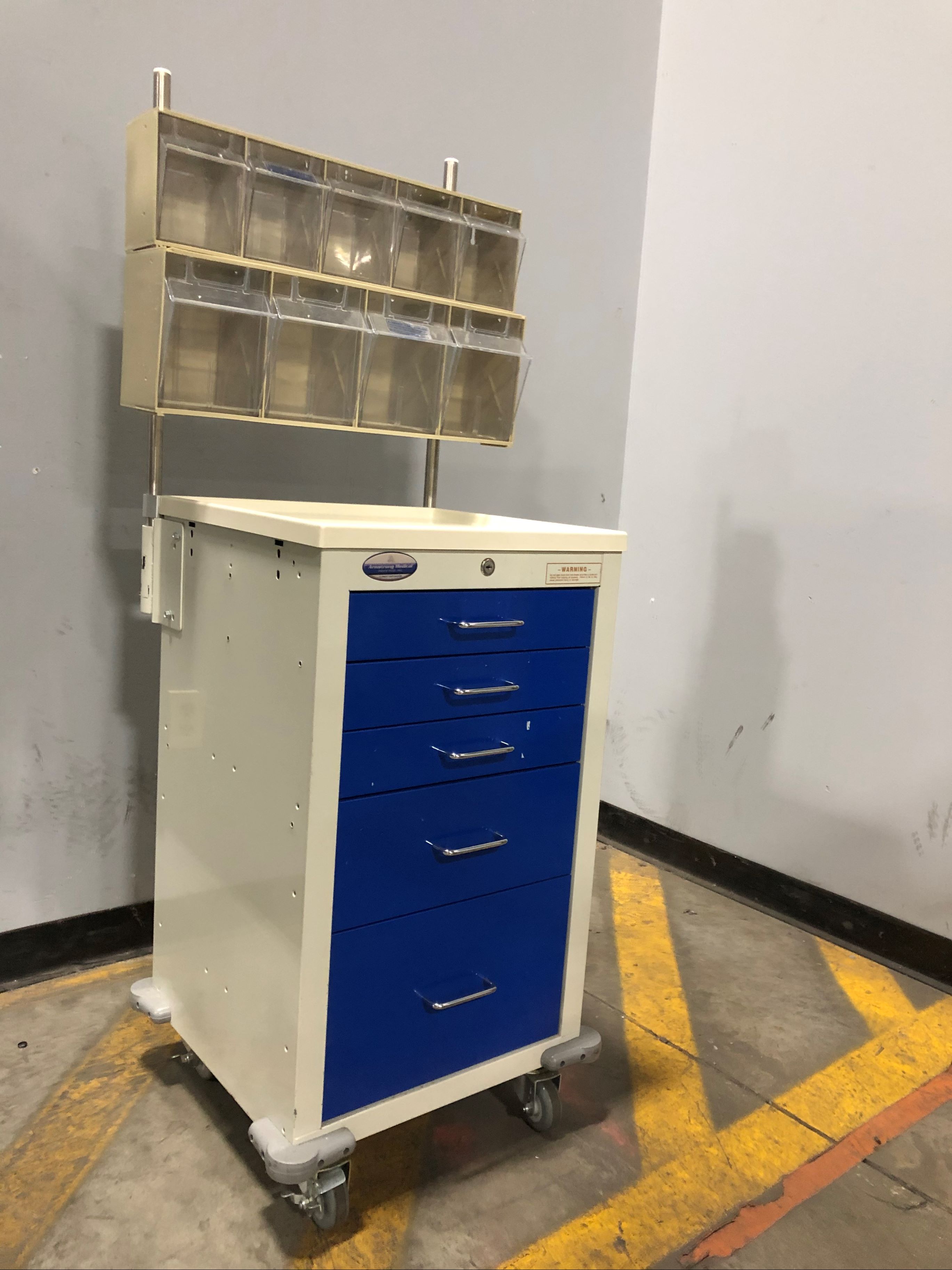 Armstrong Medical A Smart Cart 5 Drawer Rolling Medical Vetinarian