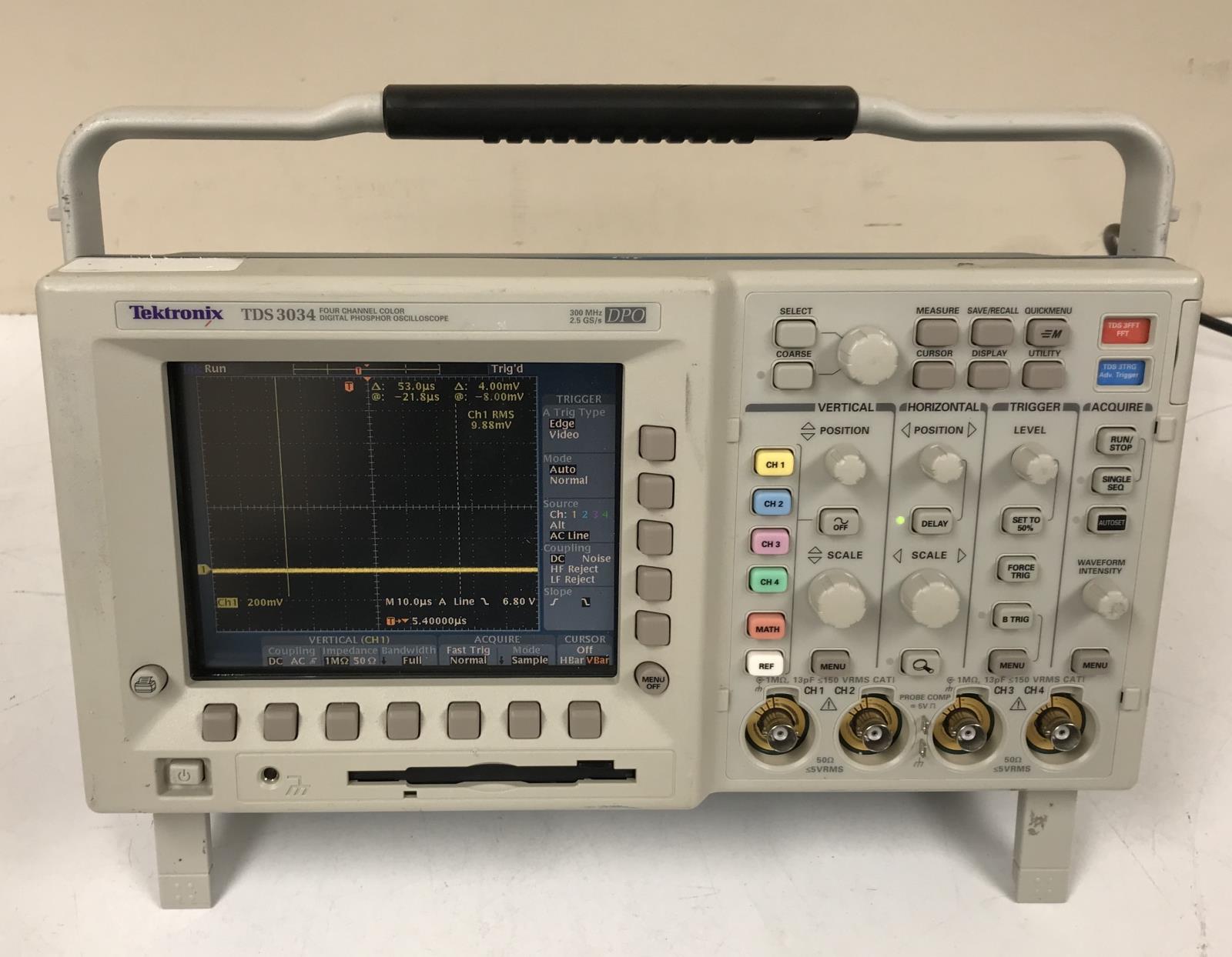 TEKTRONIX 300Mhz 4 Channel Digital Oscilloscope TDS 3034 | eBay