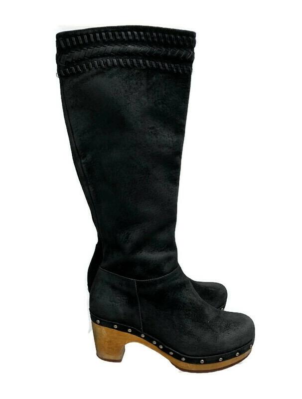 UGG Rosabella Tall Black Suede Boots 