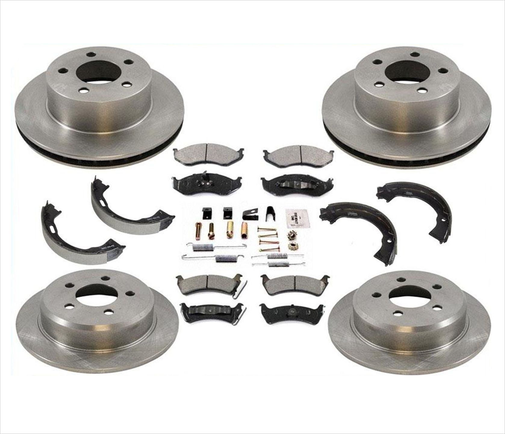 2 Ceramic Pad Sets Rotors /& 2003-2004 Jeep Grand Cherokee Frt /& Rr 4