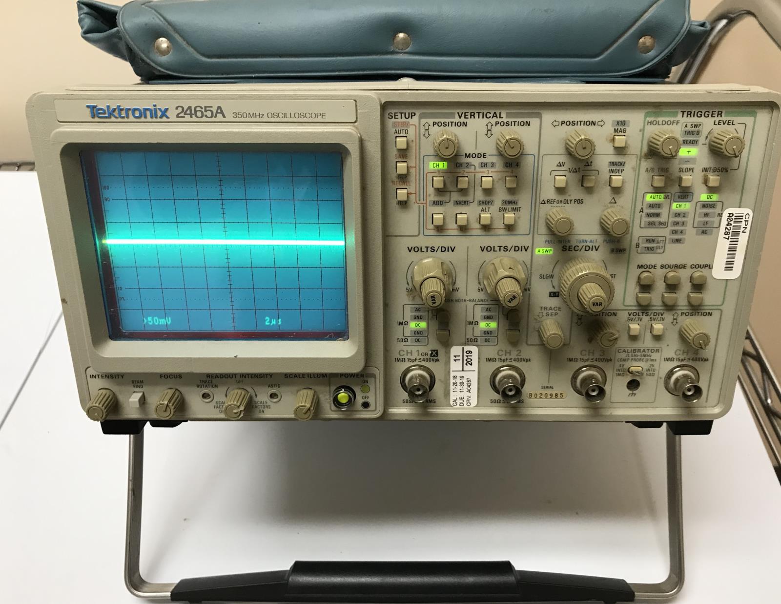 Tektronix 2465A 350MHz 4 Channel Portable Analog Oscilloscope eBay