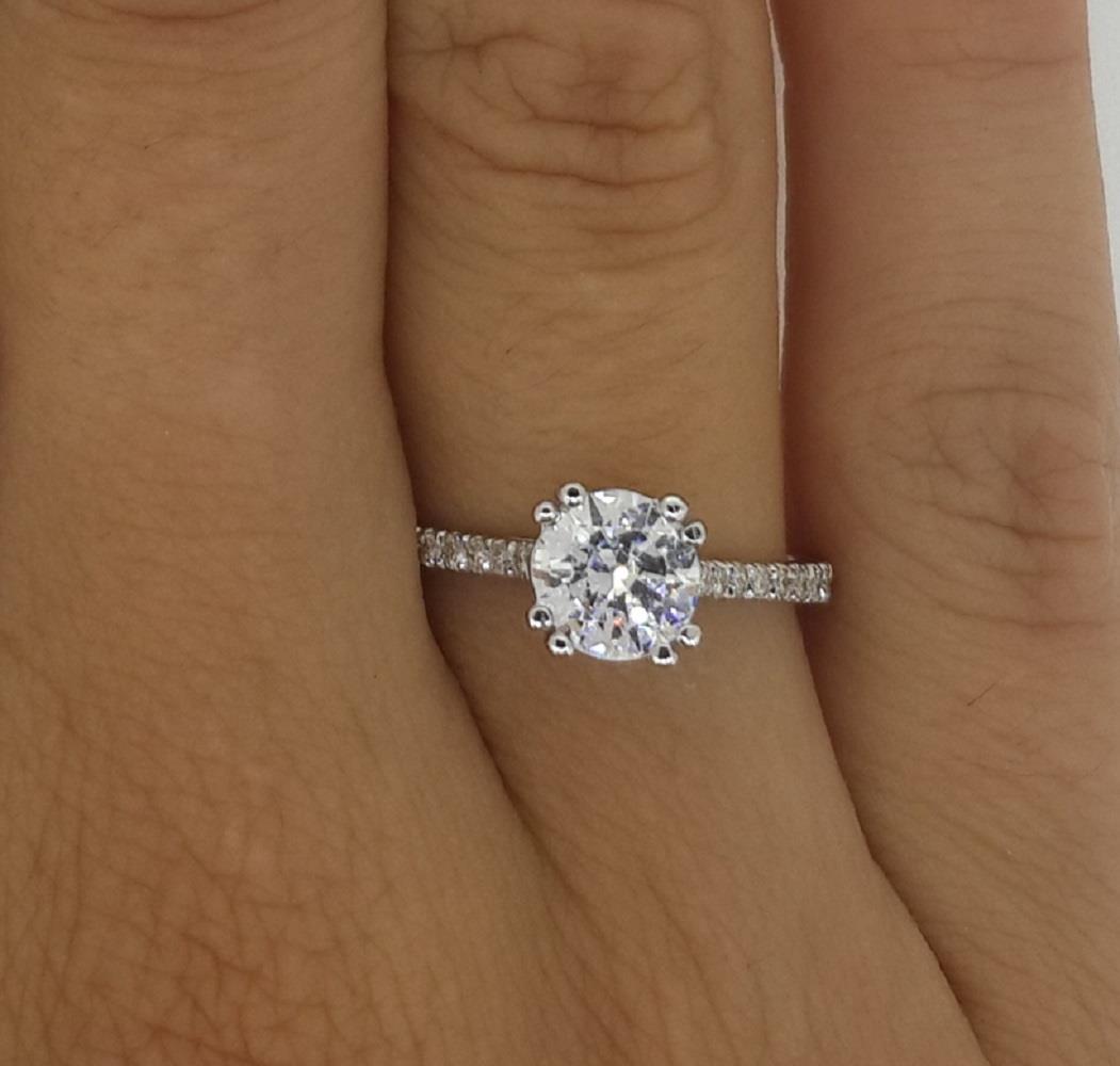 Обручальное кольцо с бриллиантом 1 карат