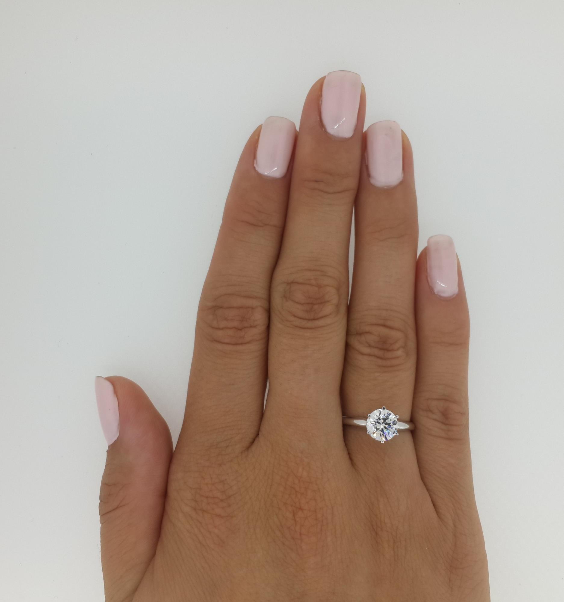 1 5 Ct Classic 6 Prong Round Cut Diamond Engagement Ring Vs1 H White