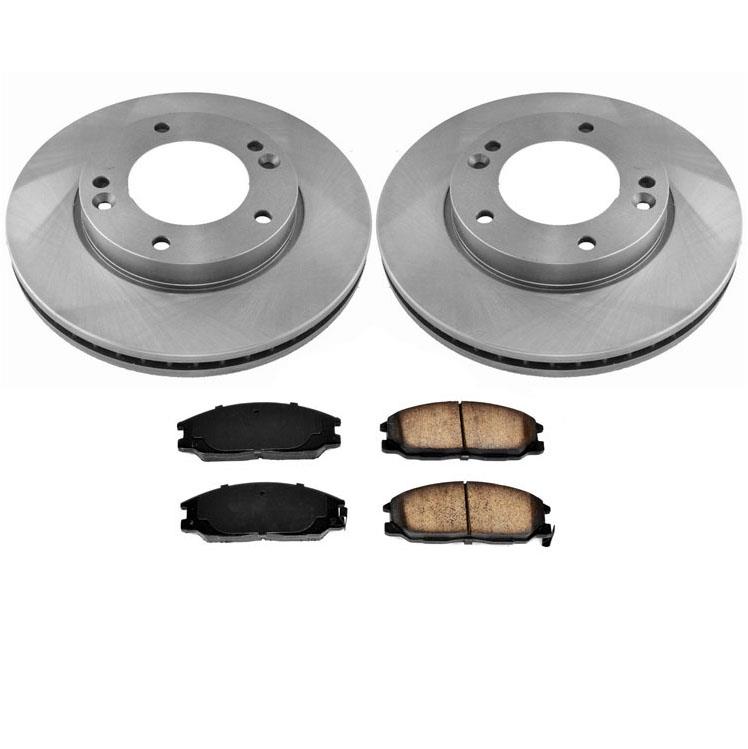 Front Disc Brake Rotors & Ceramic Brake Pads Fits for KIA Sorento 2007