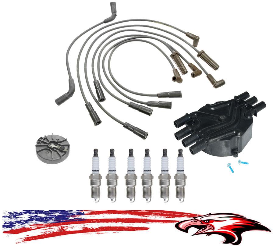 Ignition Wires Cap & Rotor Spark Plugs for Chevrolet S10 T10 Blazer
