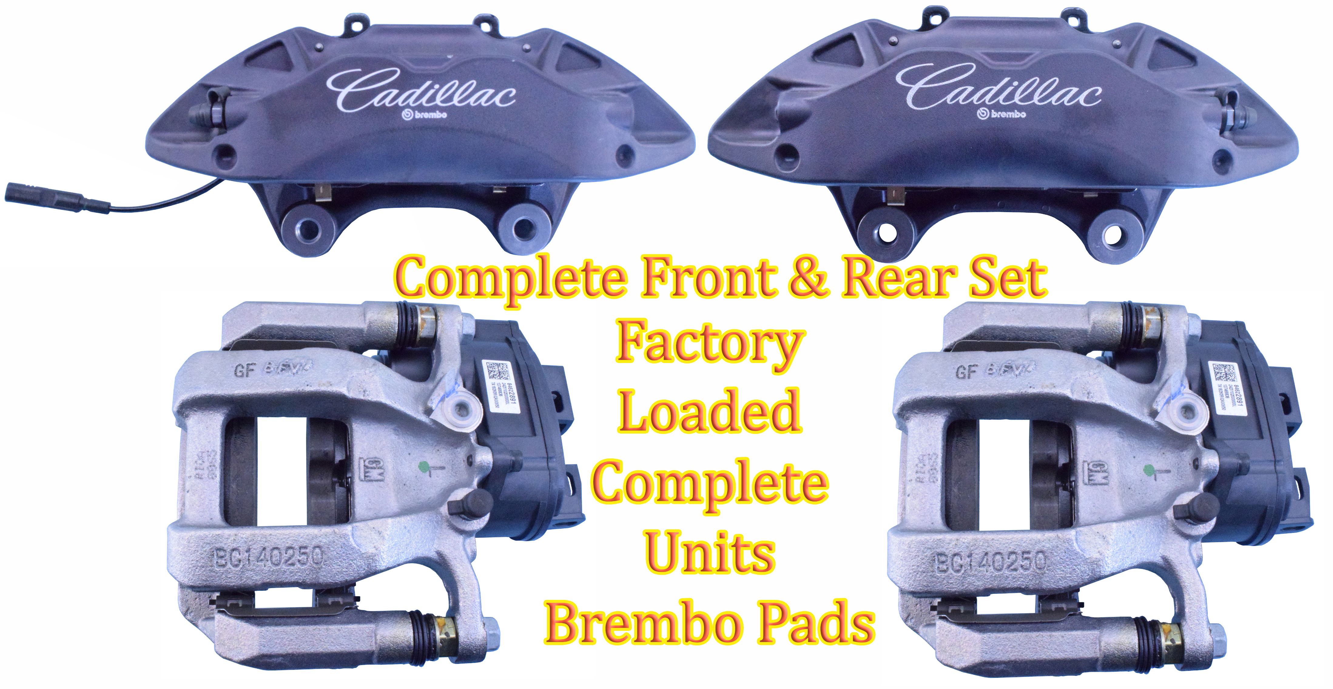 Front Powder Coated Brake Caliper Pair For Cadillac CTS STS