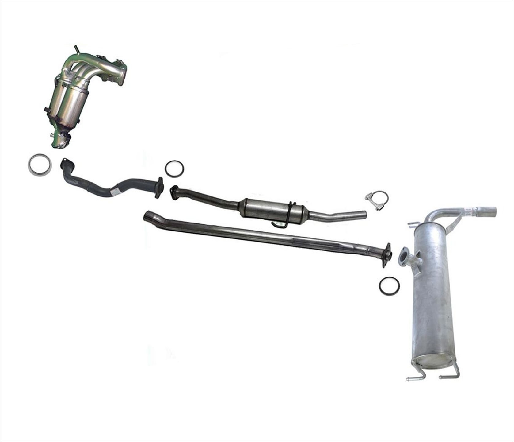 2001-2003 RAV4 2.0L Stainless Steel Exhaust System Kit fits
