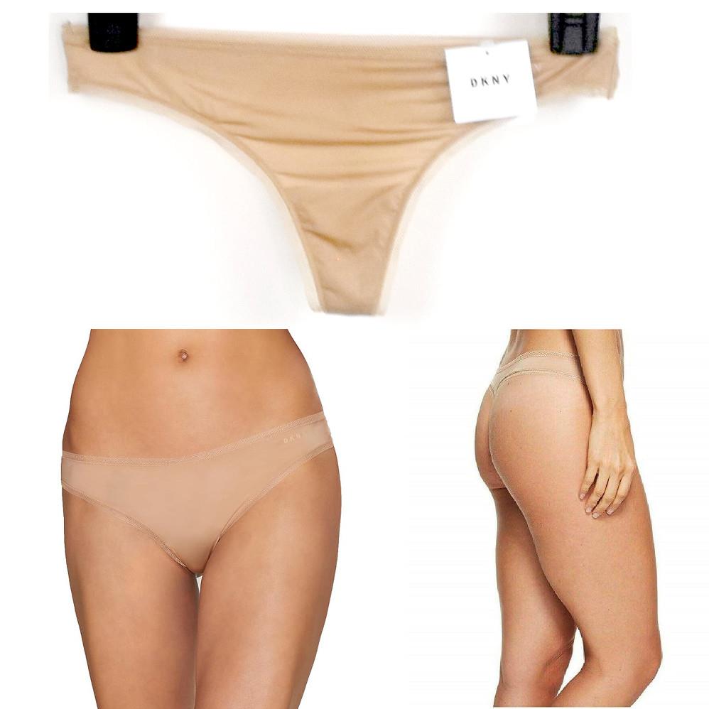 DKNY Womens Litewear Low-Rise Mesh-Trim Thong Choose Size & Color DK5001 New - Picture 8 of 9