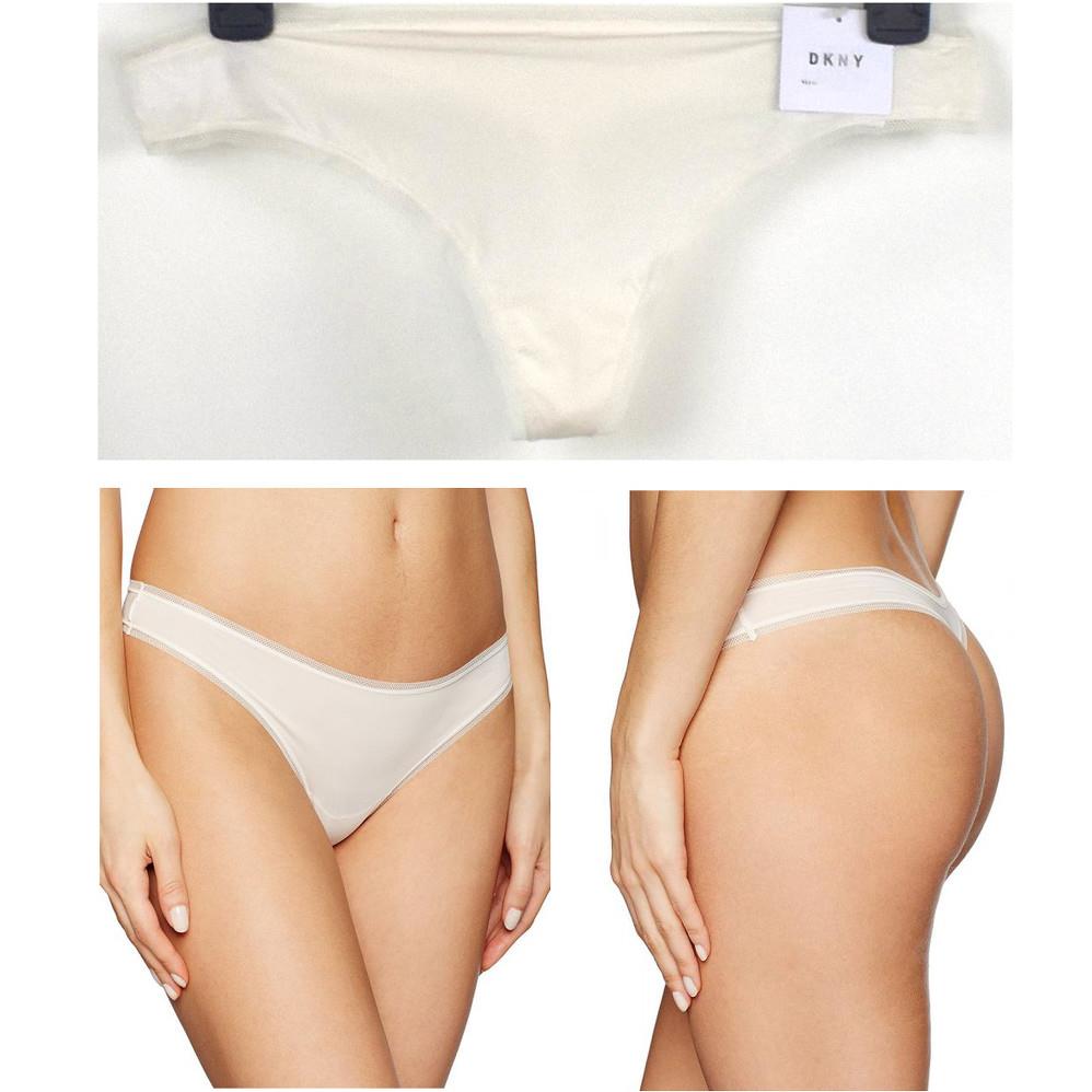 DKNY Womens Litewear Low-Rise Mesh-Trim Thong Choose Size & Color DK5001 New - Picture 9 of 9
