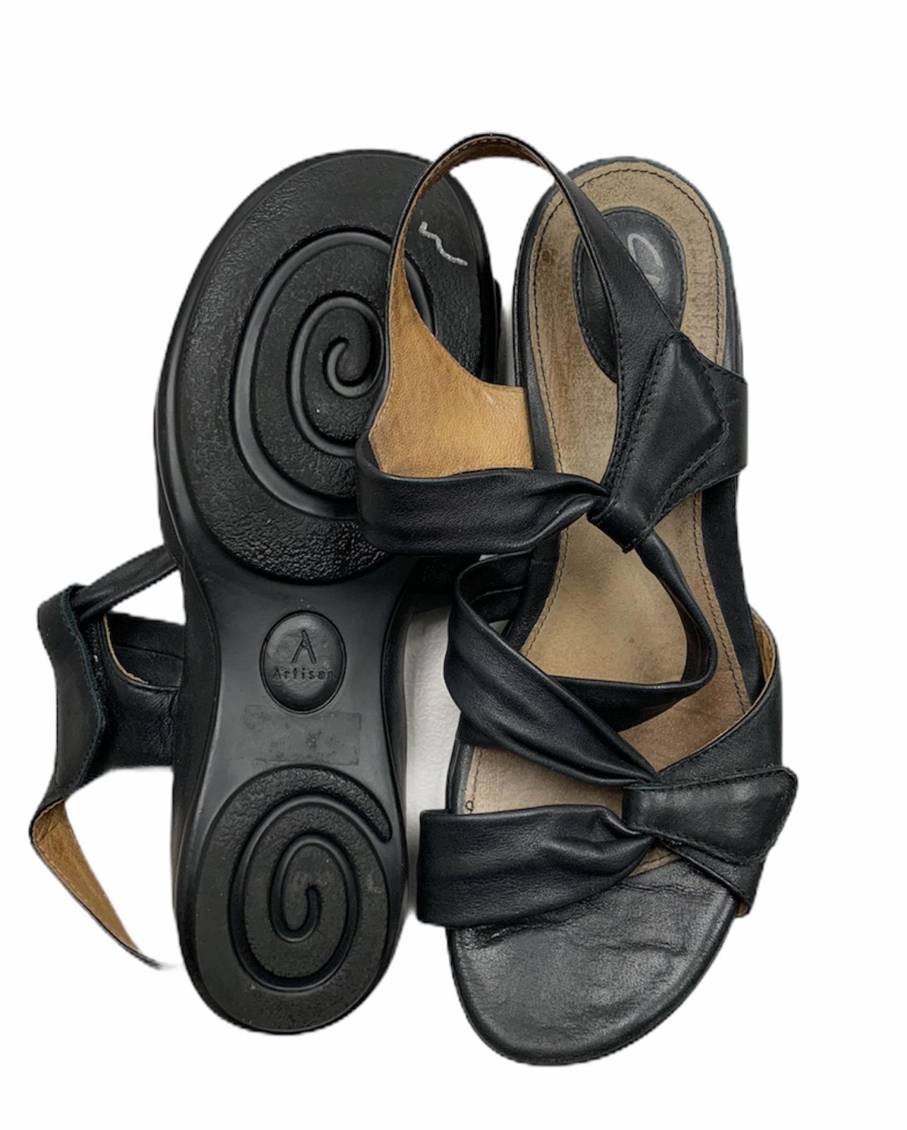 Clarks Artisan Lucena Twist Sandals Comfort Leather Ankle Strap Black Sz 9.5 M | eBay