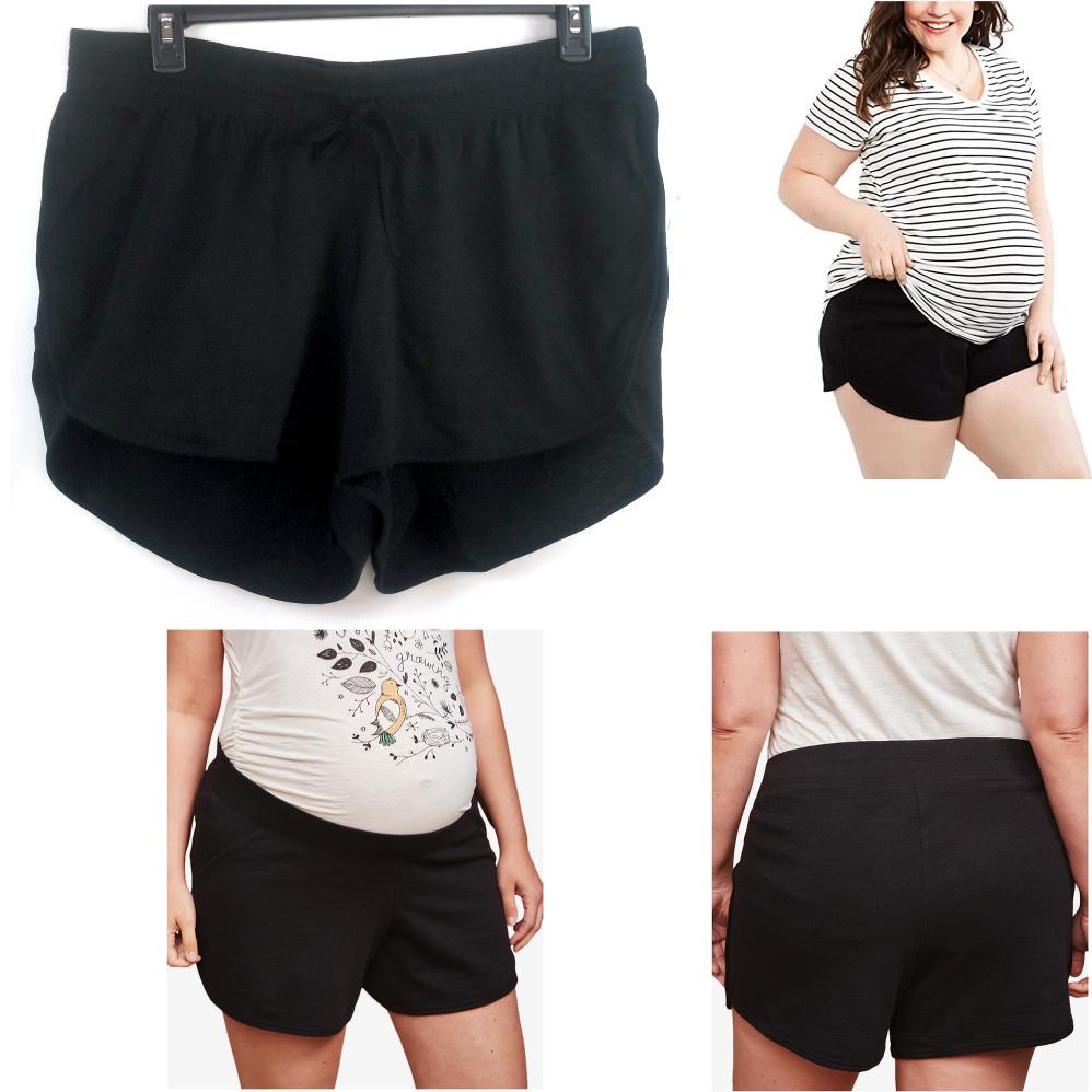 plus size french terry shorts