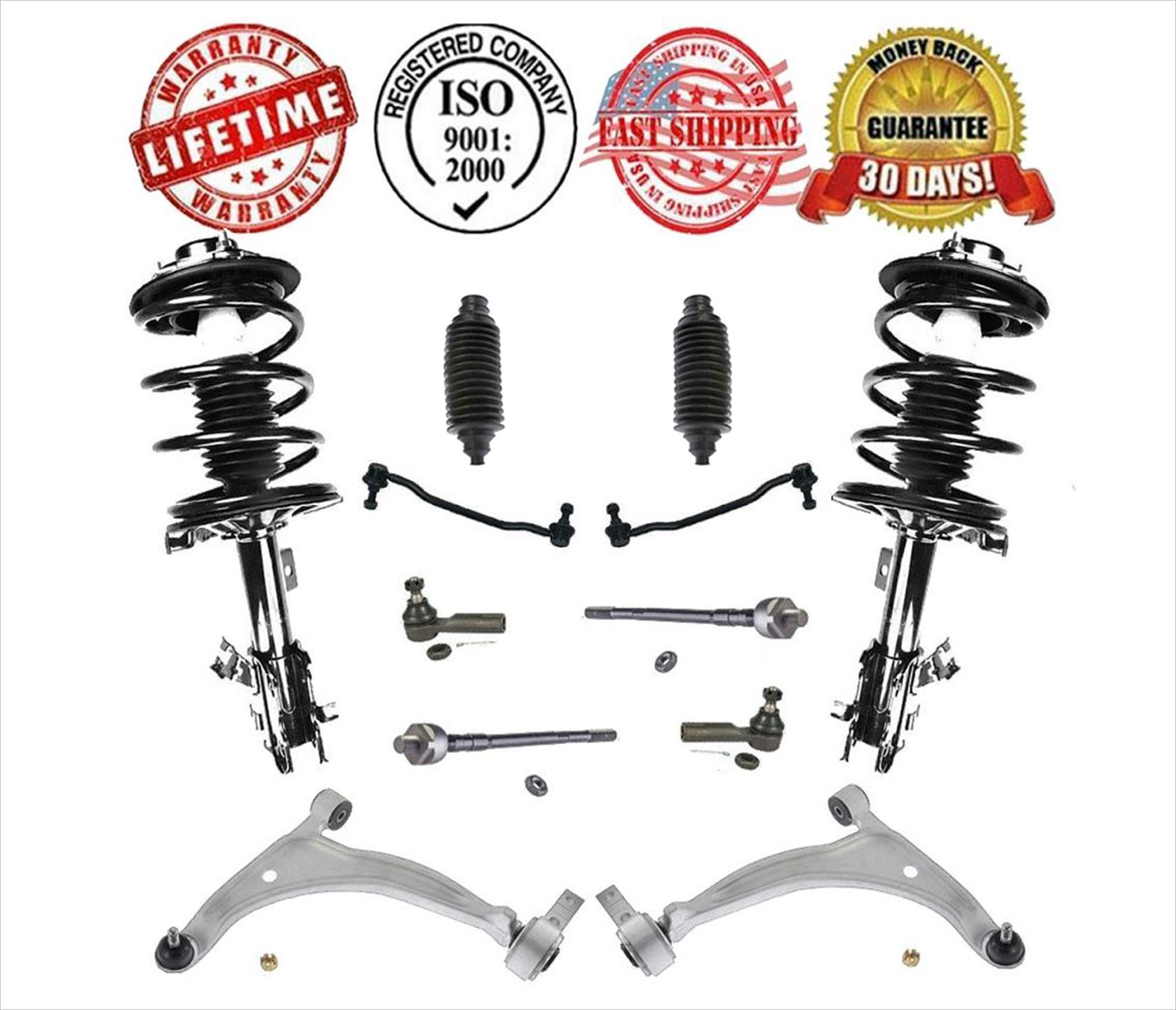 Suspension and Chassis Kit for Nissan Altima 3.5L SE 20022006 10p Kit