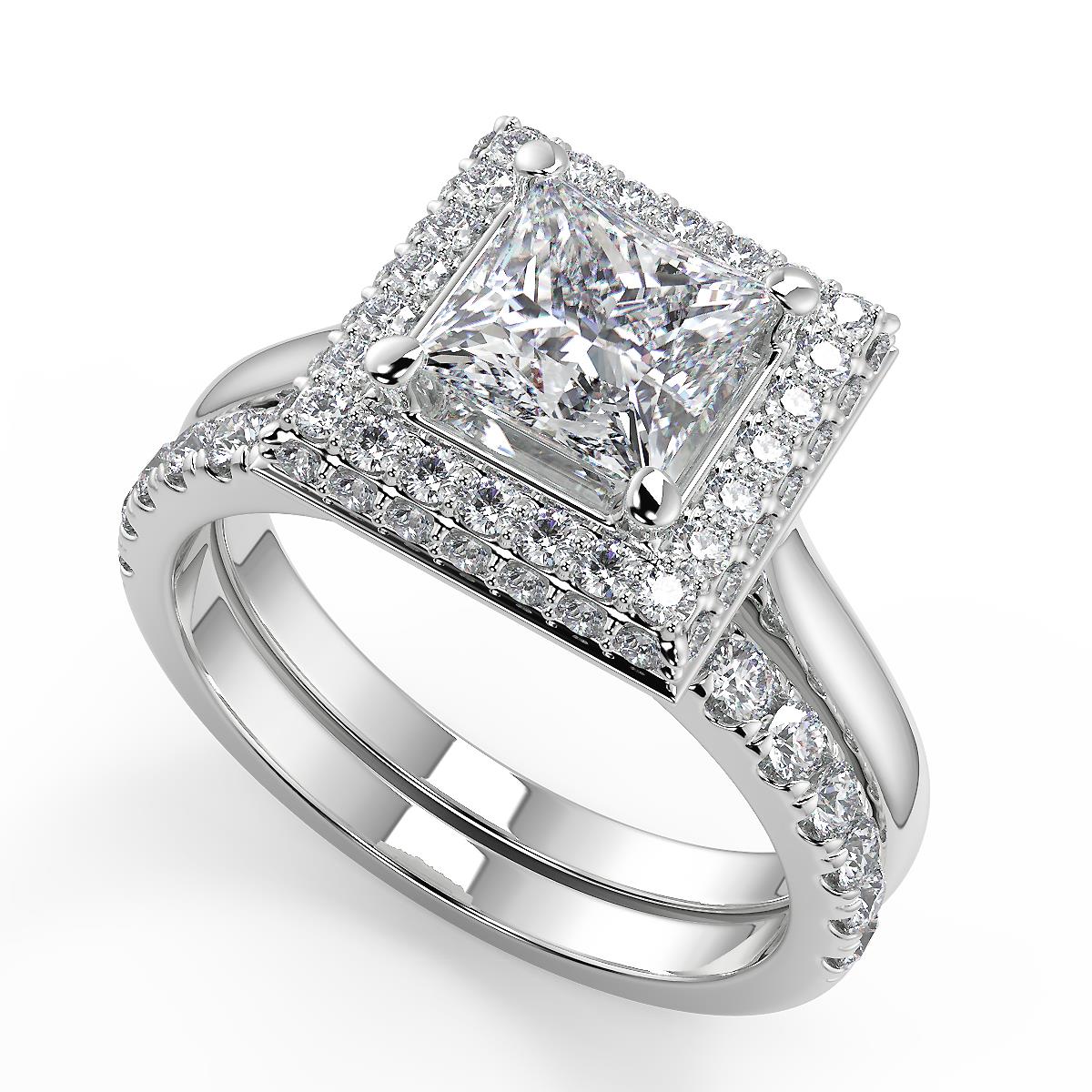 Pave halo 2025 diamond ring