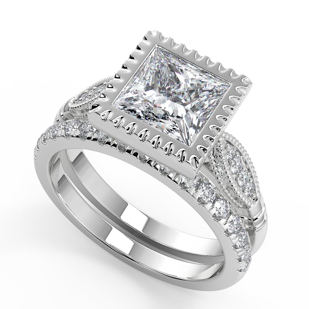 1.7 carat princess cut diamond ring