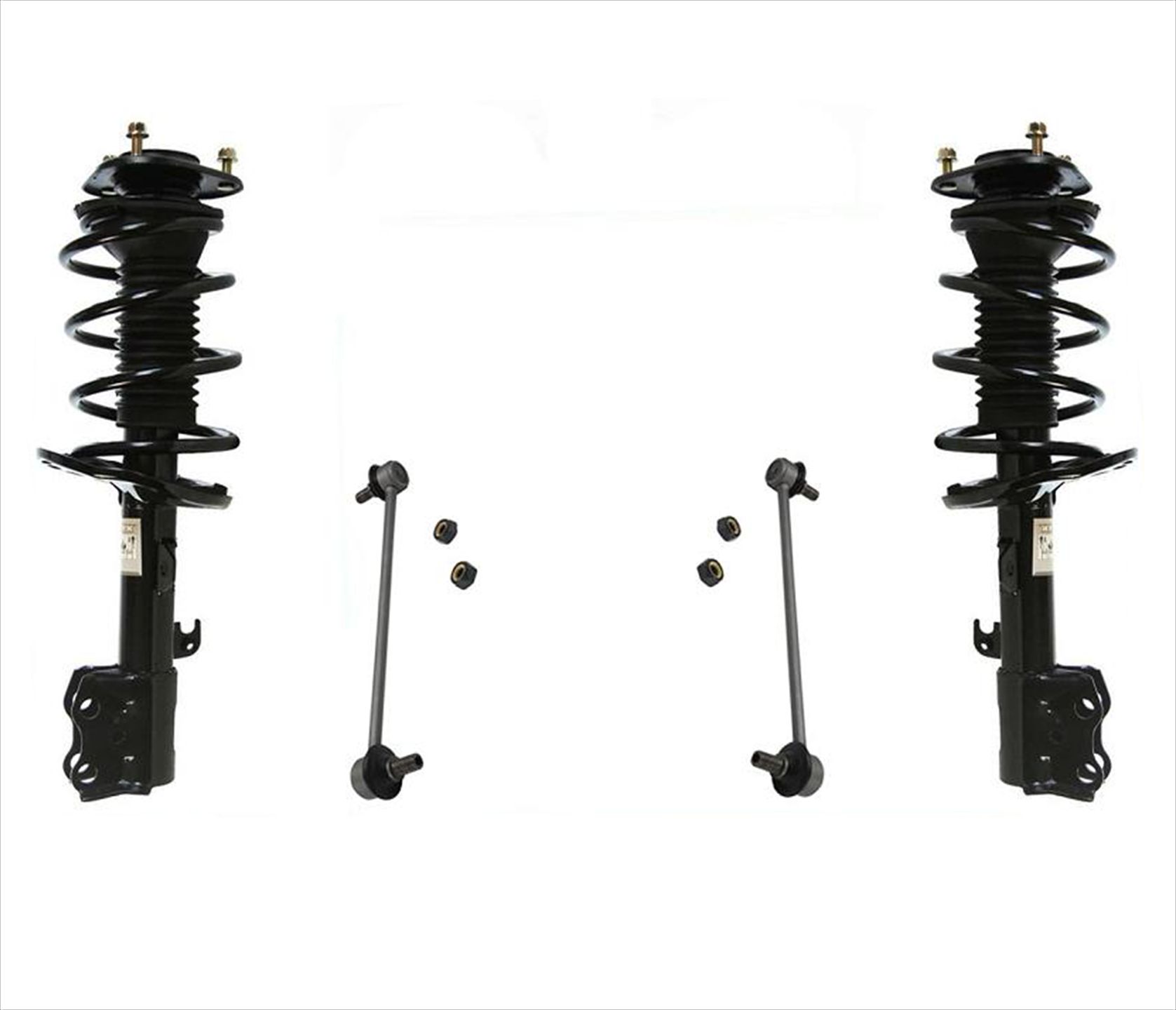 Front Left & Right Complete Struts & Sway Bar Links For Toyota Corolla