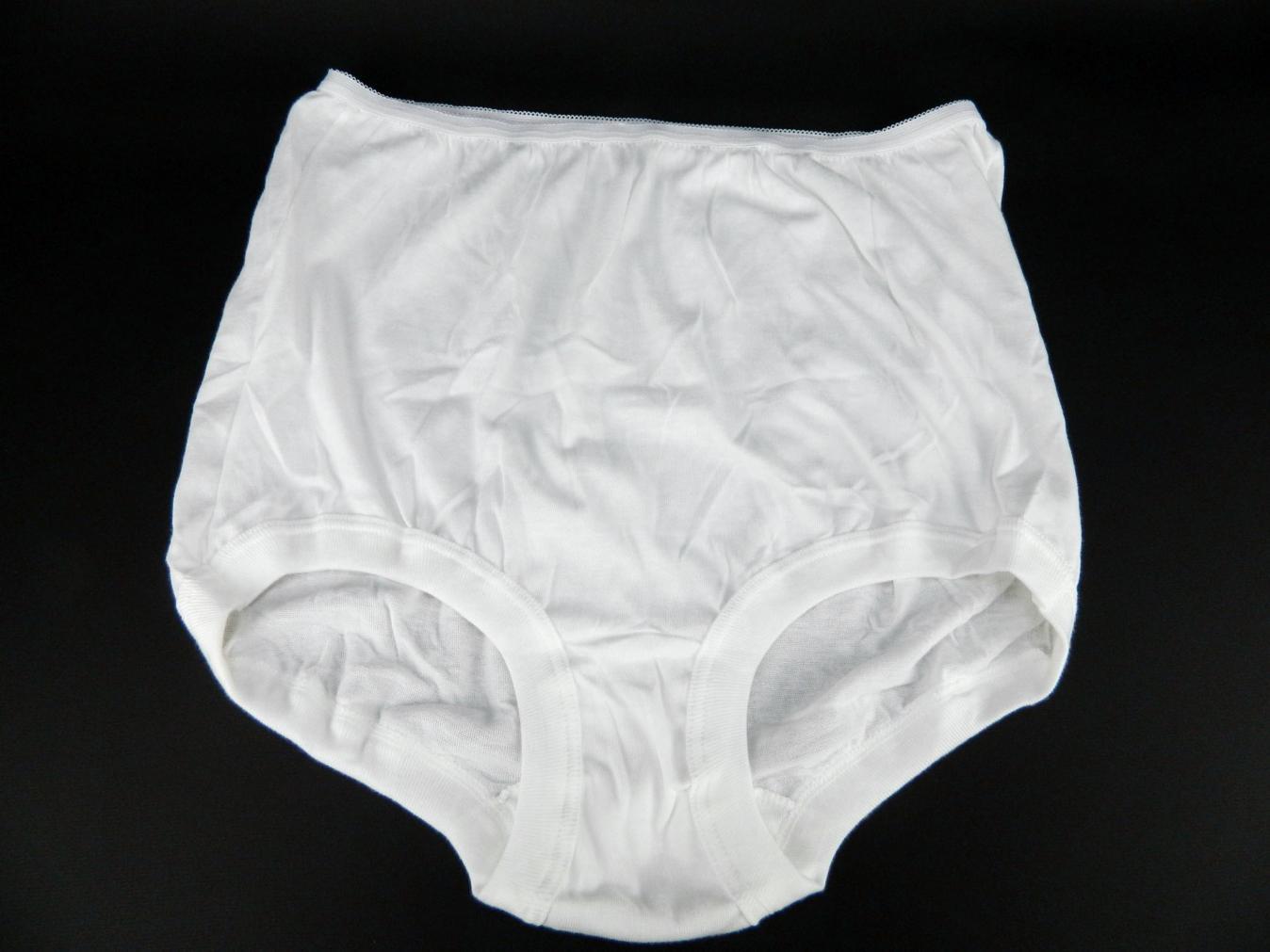 Vintage White 100% Cotton Granny Briefs High Waist Sissy Panties sz 9 ...