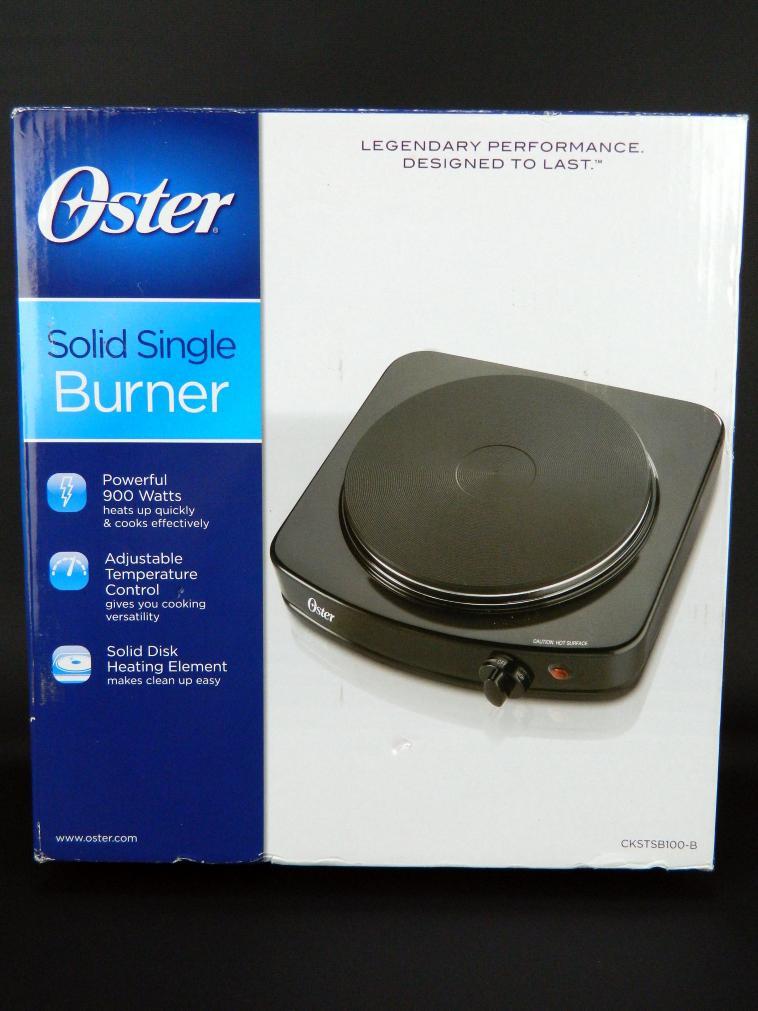 Oster Solid Single Burner Electric Countertop Hot Plate 900 Watts