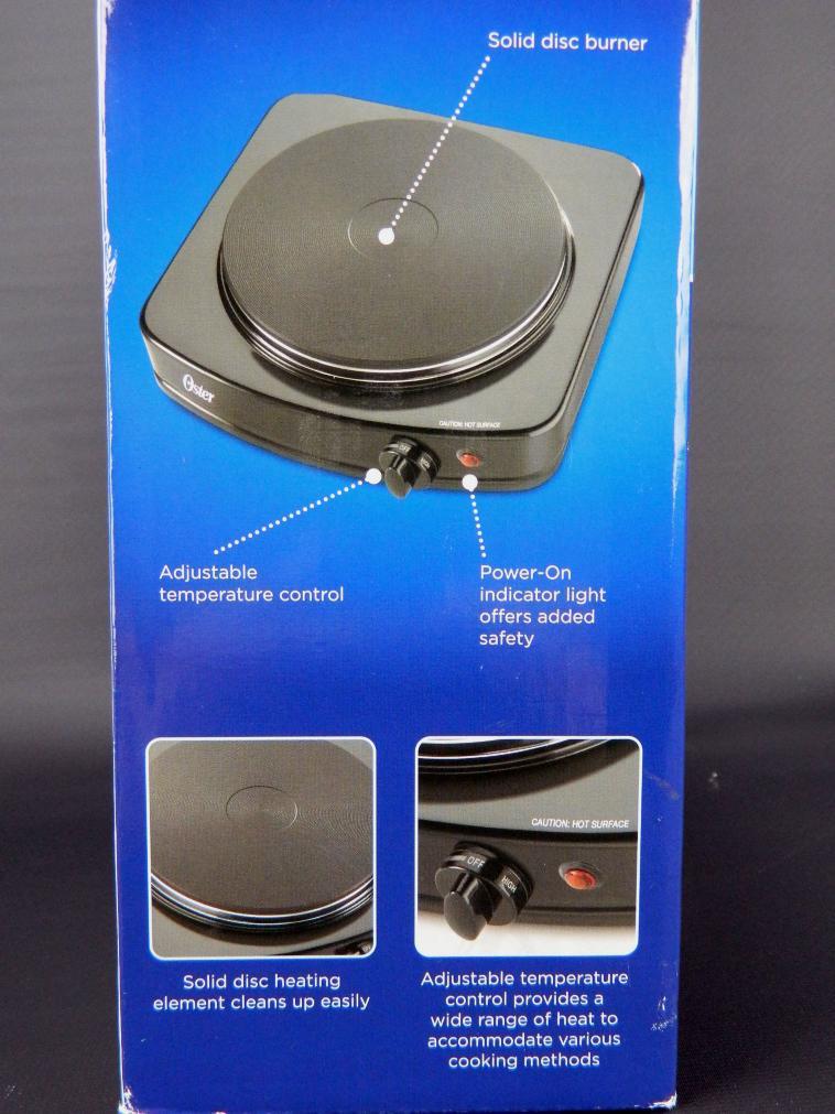 Oster Solid Single Burner Electric Countertop Hot Plate 900 Watts CKSTSB100B 34264450332 eBay