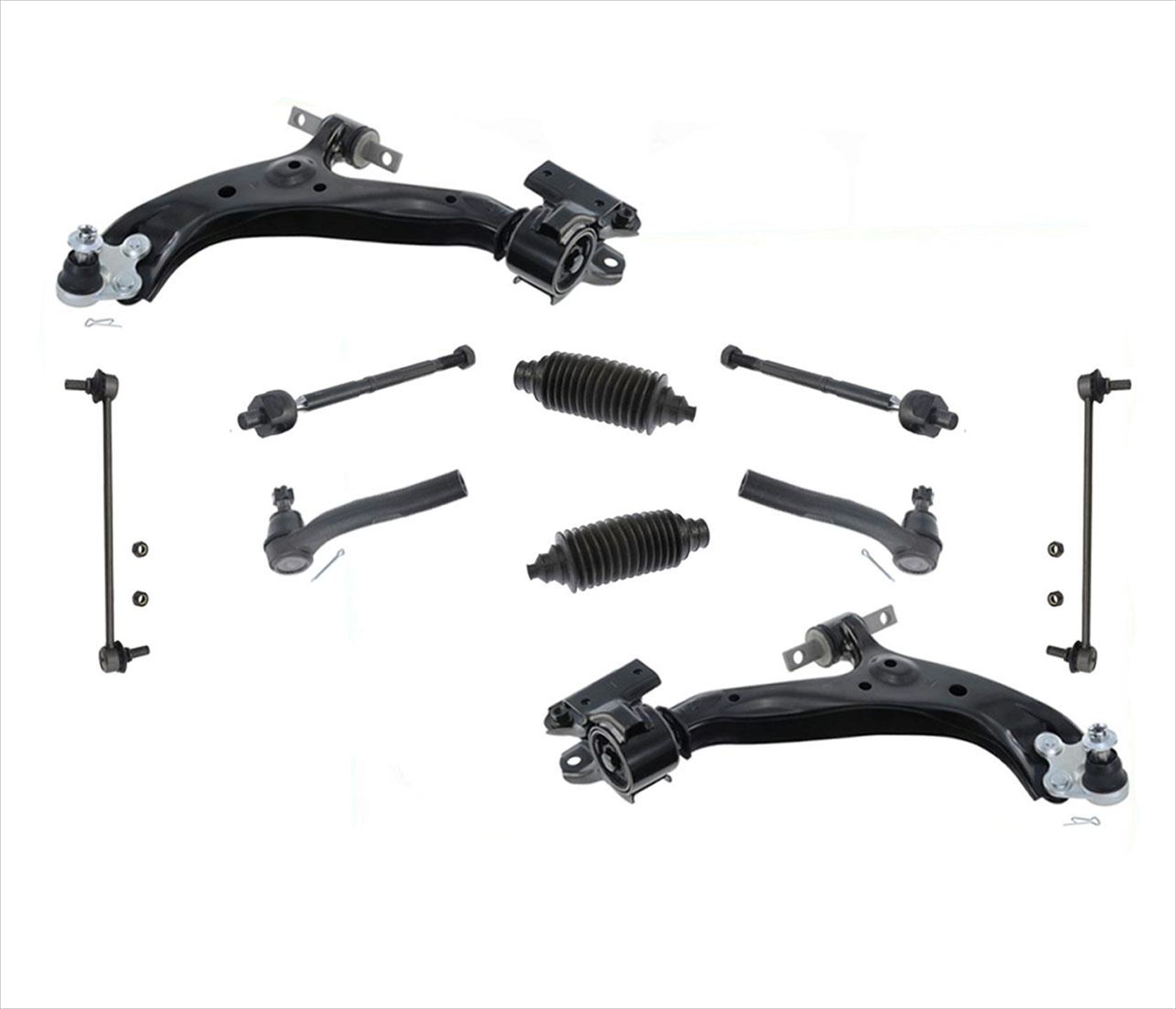 Front Left & Right Lower Control Arms Tie Rods & Links Fits 12-16 Honda 