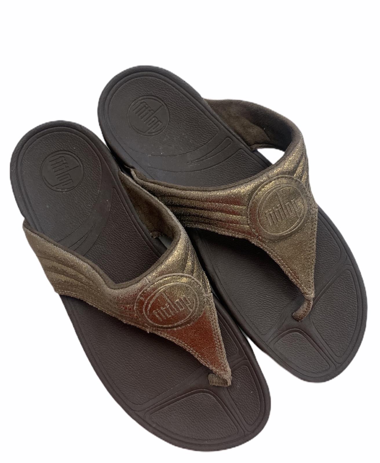 FitFlop Walkstar Bronze Flip Flop Slip on Sandals Size 11 US | eBay