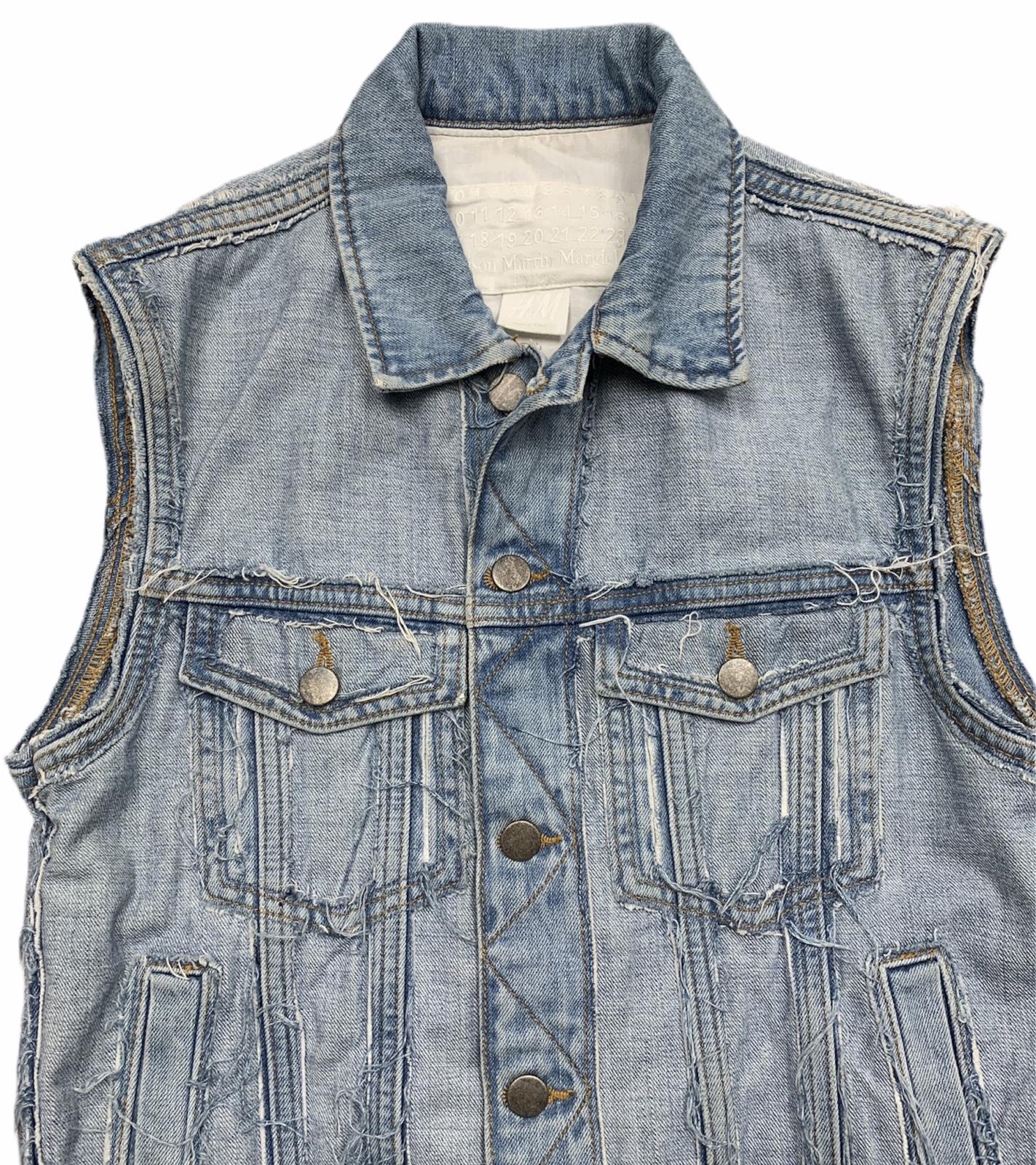 H&M Maison Martin Margiela Reversed Denim Jacket Vest Size Small | eBay